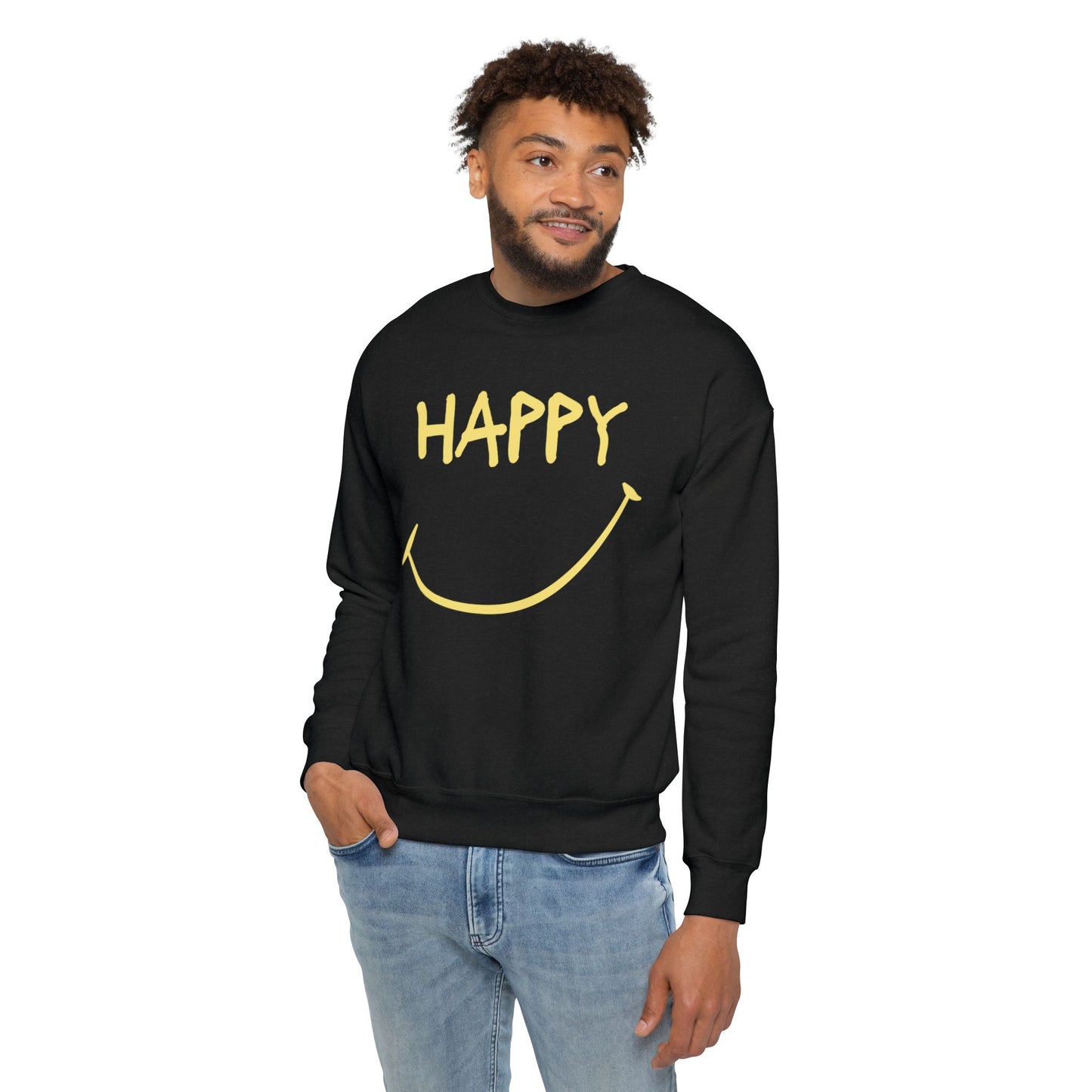 Little Bit Happy Unisex Drop Shoulder Sweatshirt