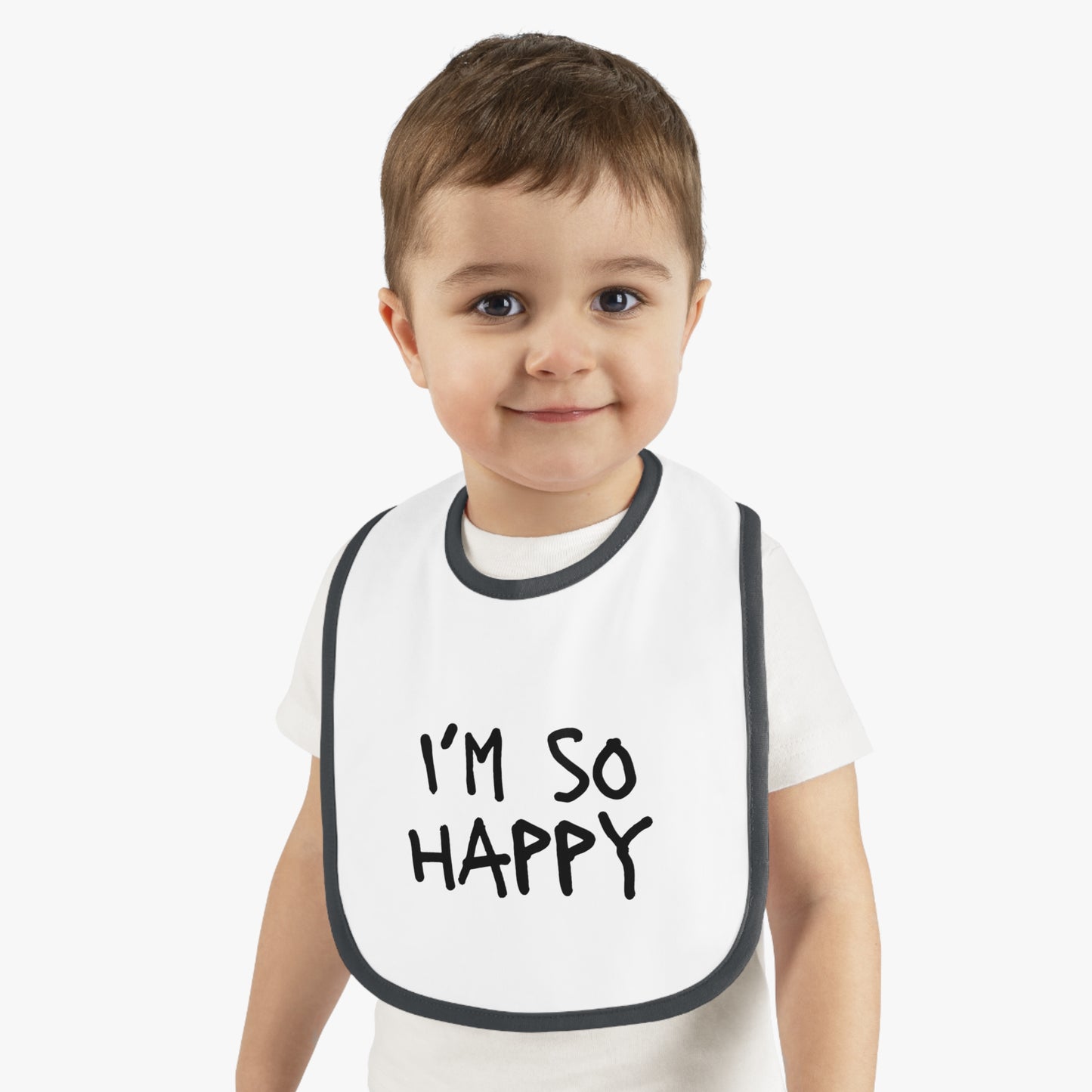 I'm So Happy Jersey Baby Bib