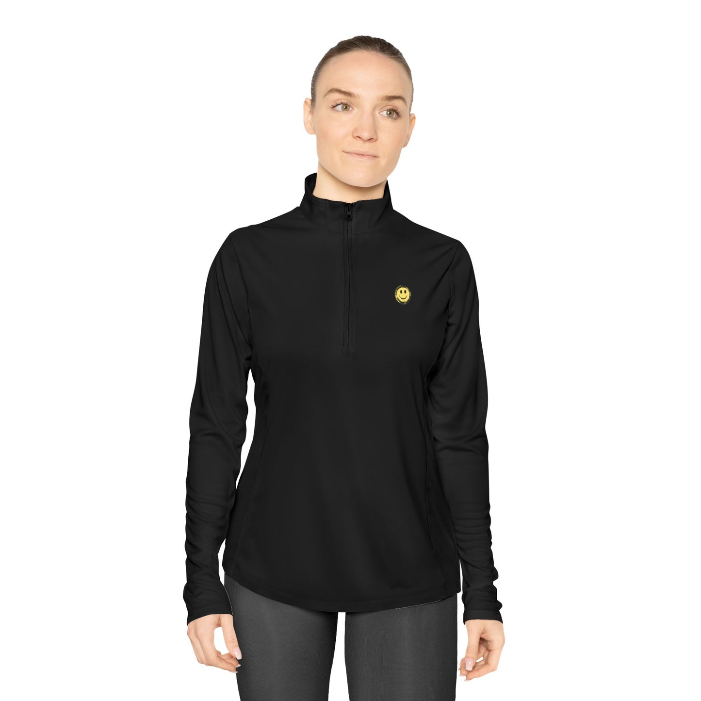 Little Bit Happy Ladies Quarter-Zip Pullover