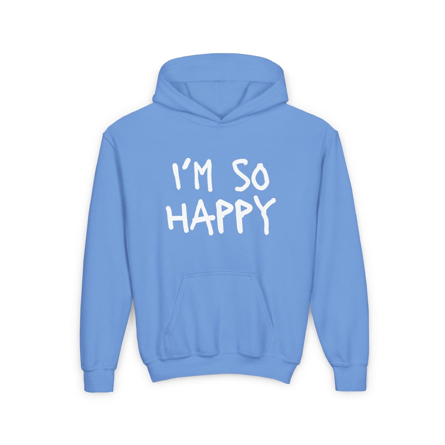 I'm So Happy Unisex Youth Heavy Blend Hooded Sweatshirt