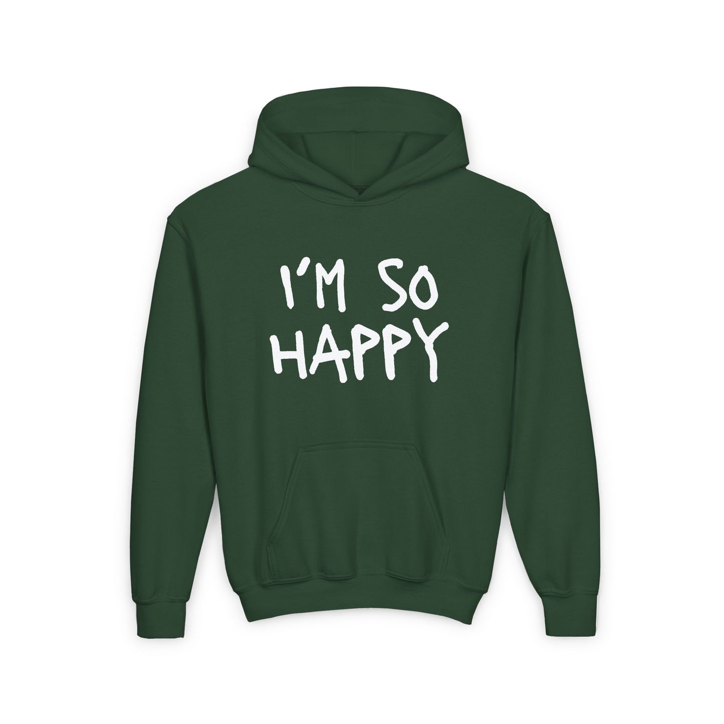 I'm So Happy Unisex Youth Heavy Blend Hooded Sweatshirt