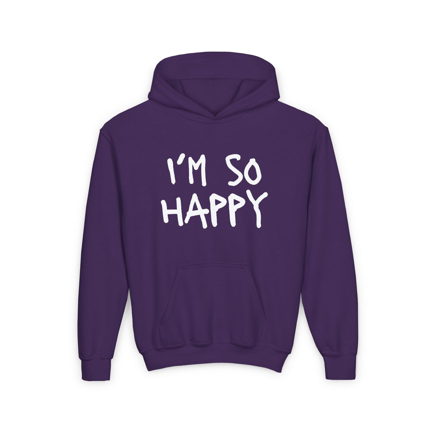 I'm So Happy Unisex Youth Heavy Blend Hooded Sweatshirt