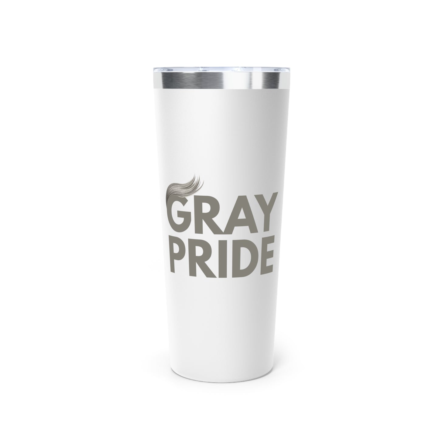Gray Pride, Copper Vacuum Insulated Tumbler, 22oz