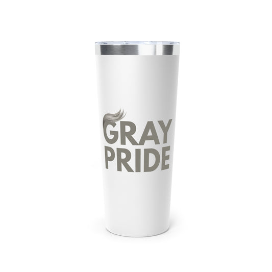 Gray Pride, Copper Vacuum Insulated Tumbler, 22oz