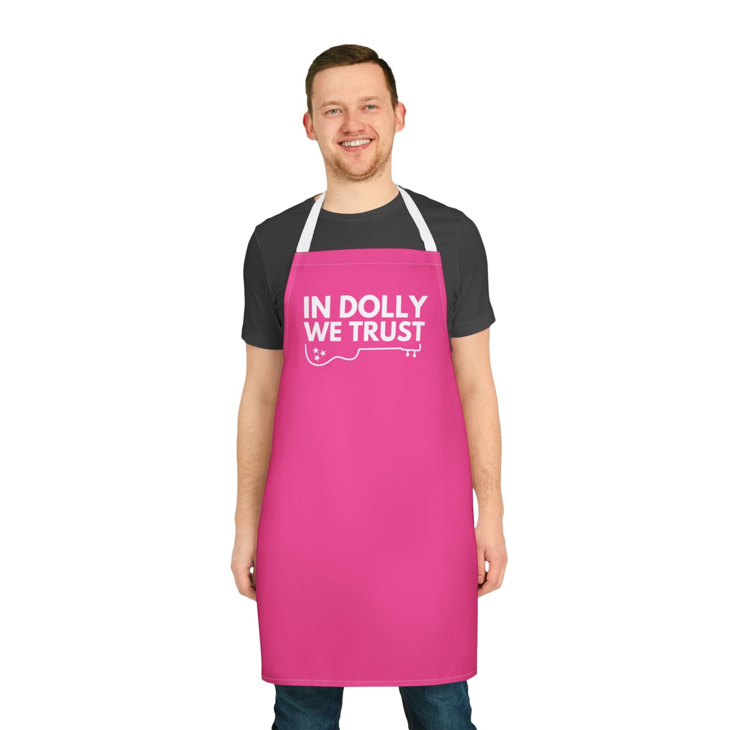 In Dolly We Trust Apron, Pink on Pink