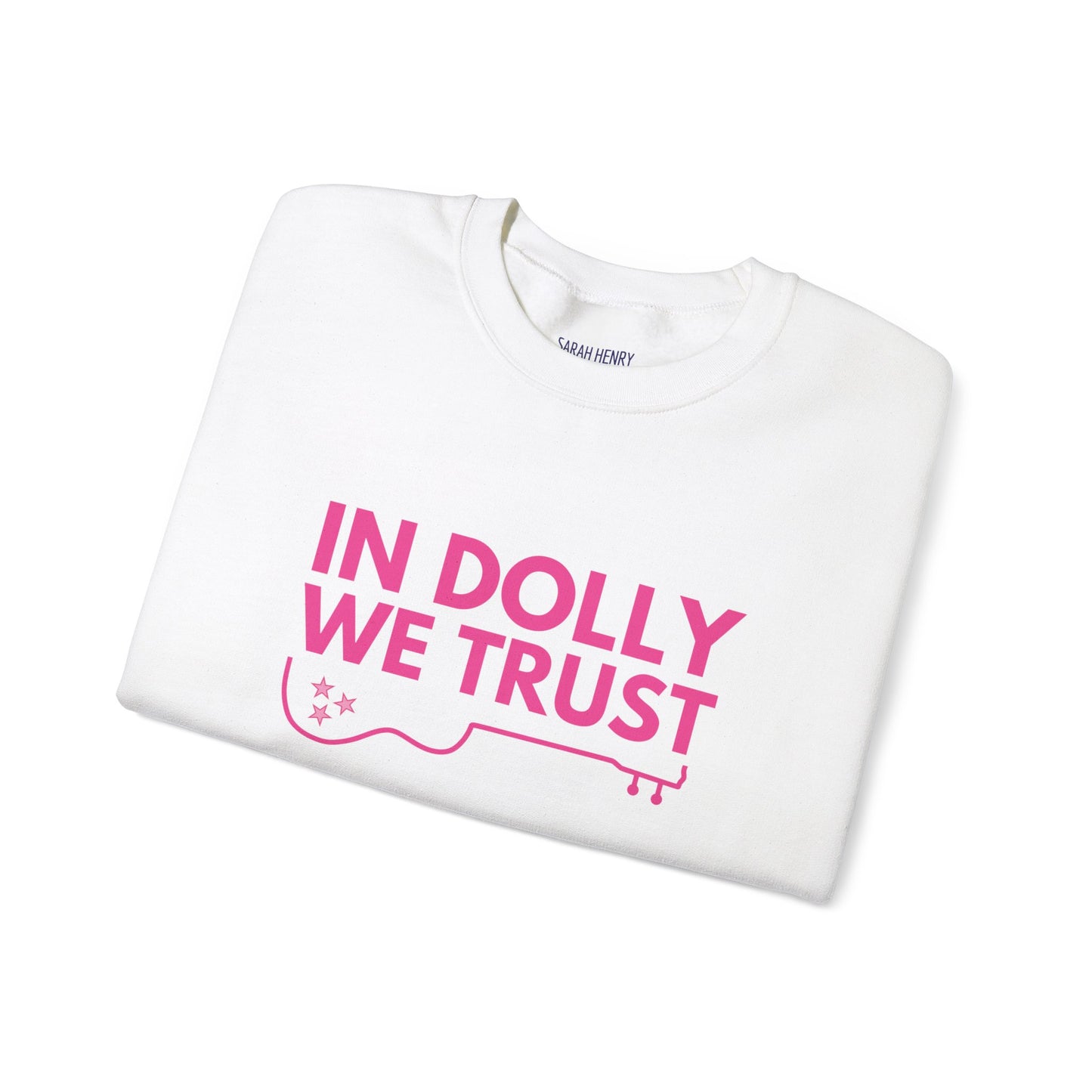 In Dolly We Trust, Unisex Heavy Blend™ Crewneck Sweatshirt