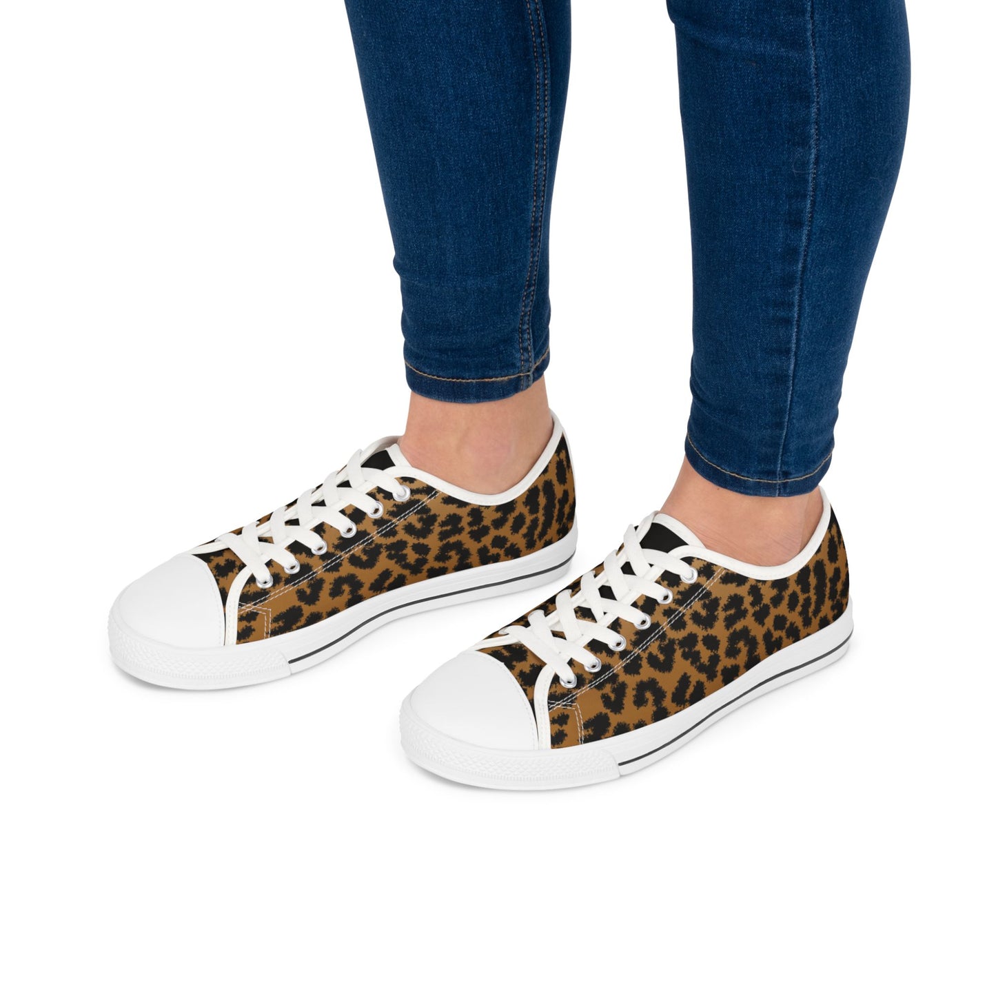 Women's Leopard Print Low Top Sneakers