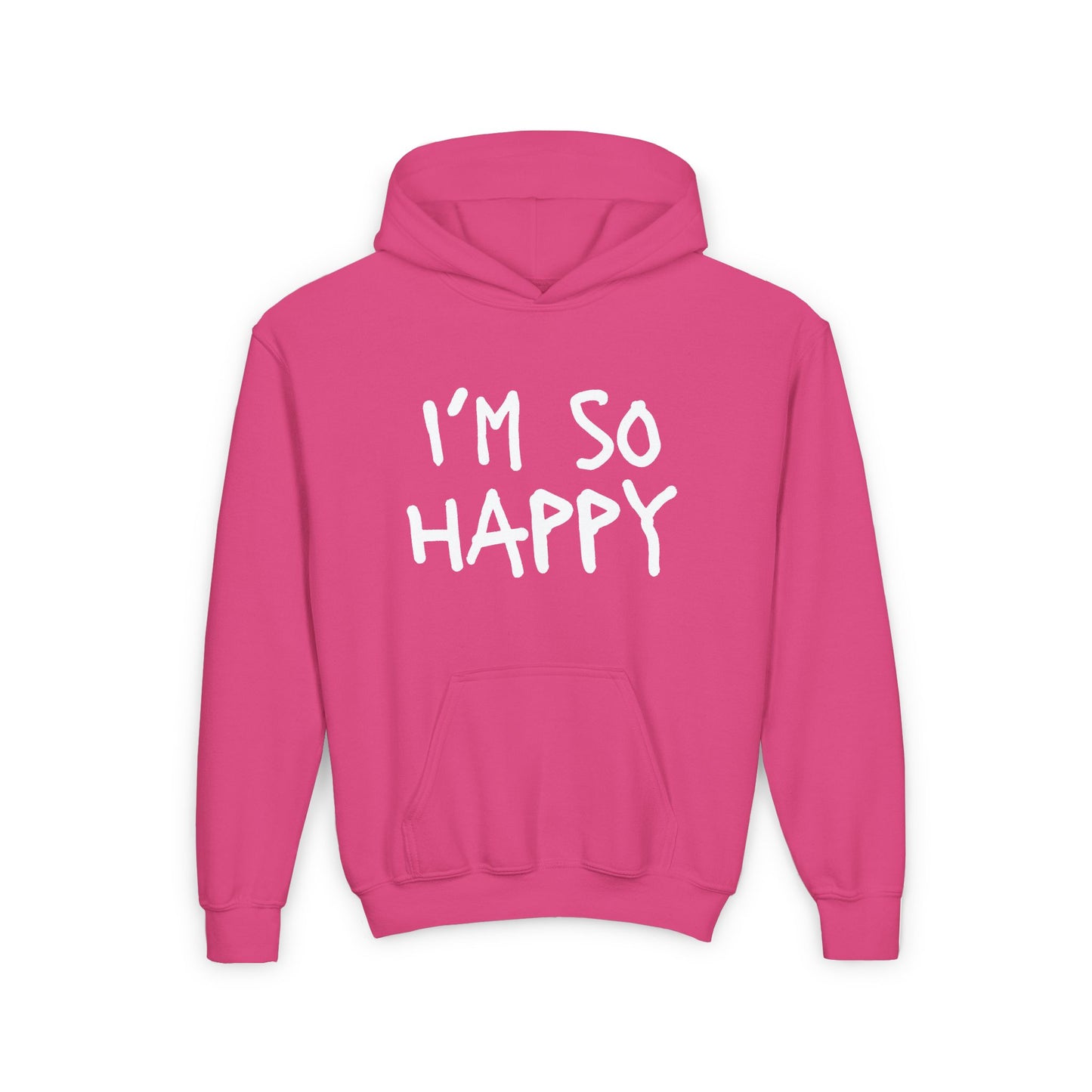 I'm So Happy Unisex Youth Heavy Blend Hooded Sweatshirt