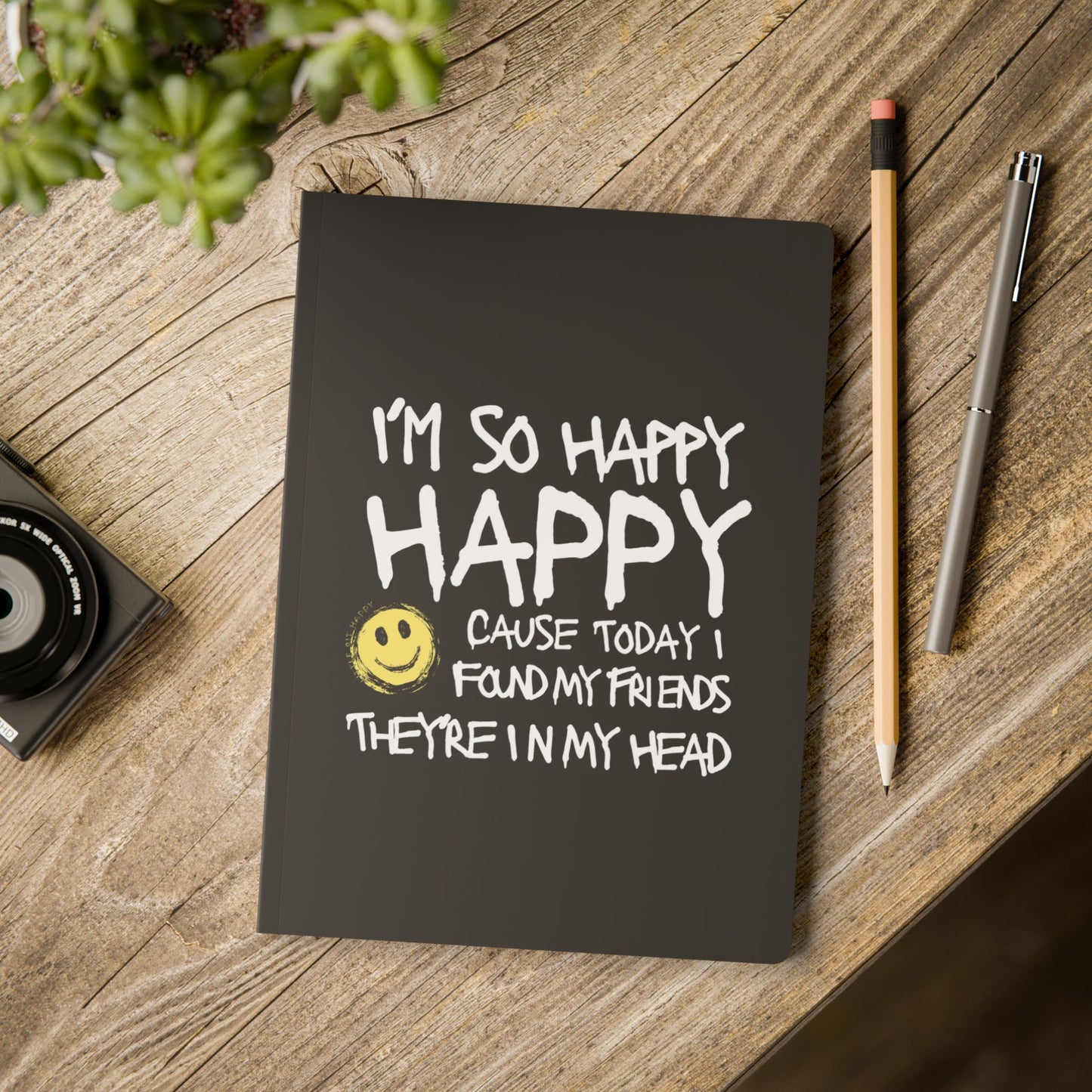 I'm So Happy Softcover Journal, 200 Lined Pages