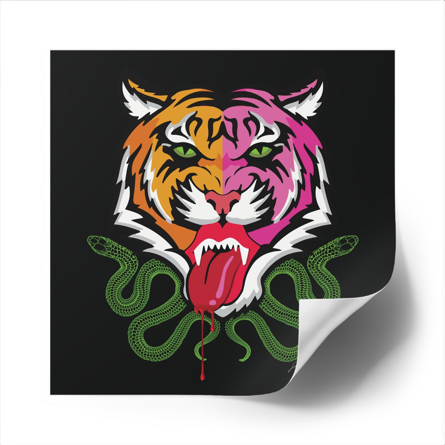 Kali Waterproof Square Sticker