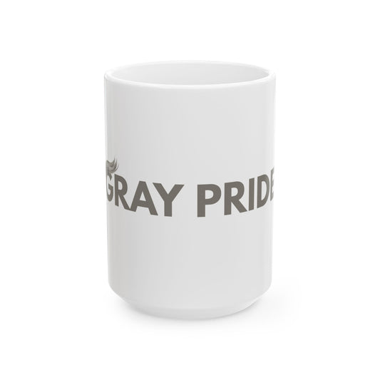 Gray Pride Ceramic Mug, (15oz)