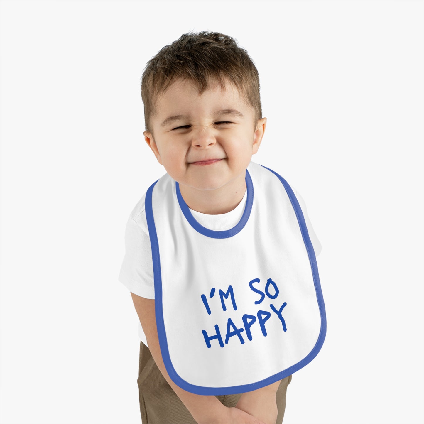 I'm So Happy Jersey Baby Bib