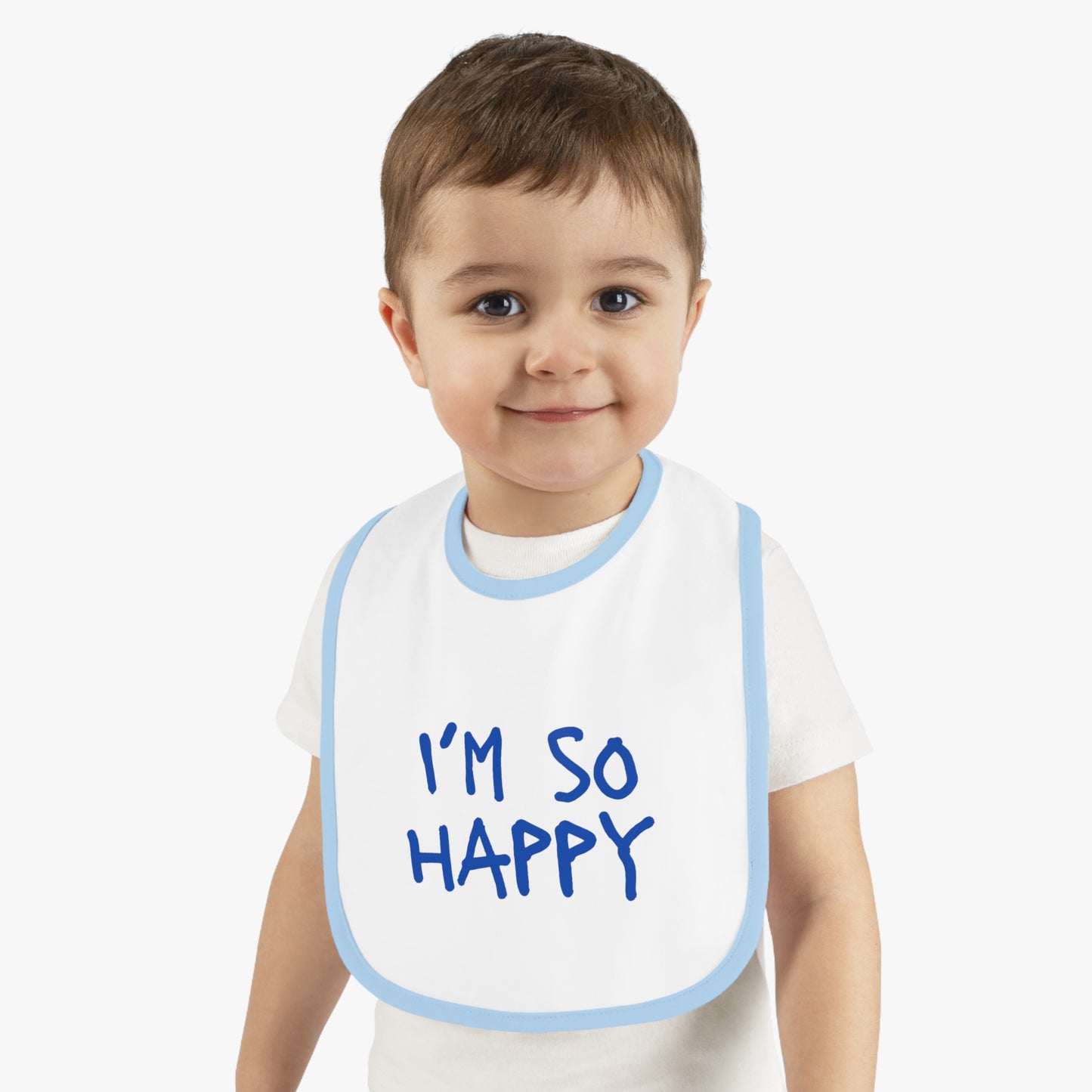 I'm So Happy Jersey Baby Bib