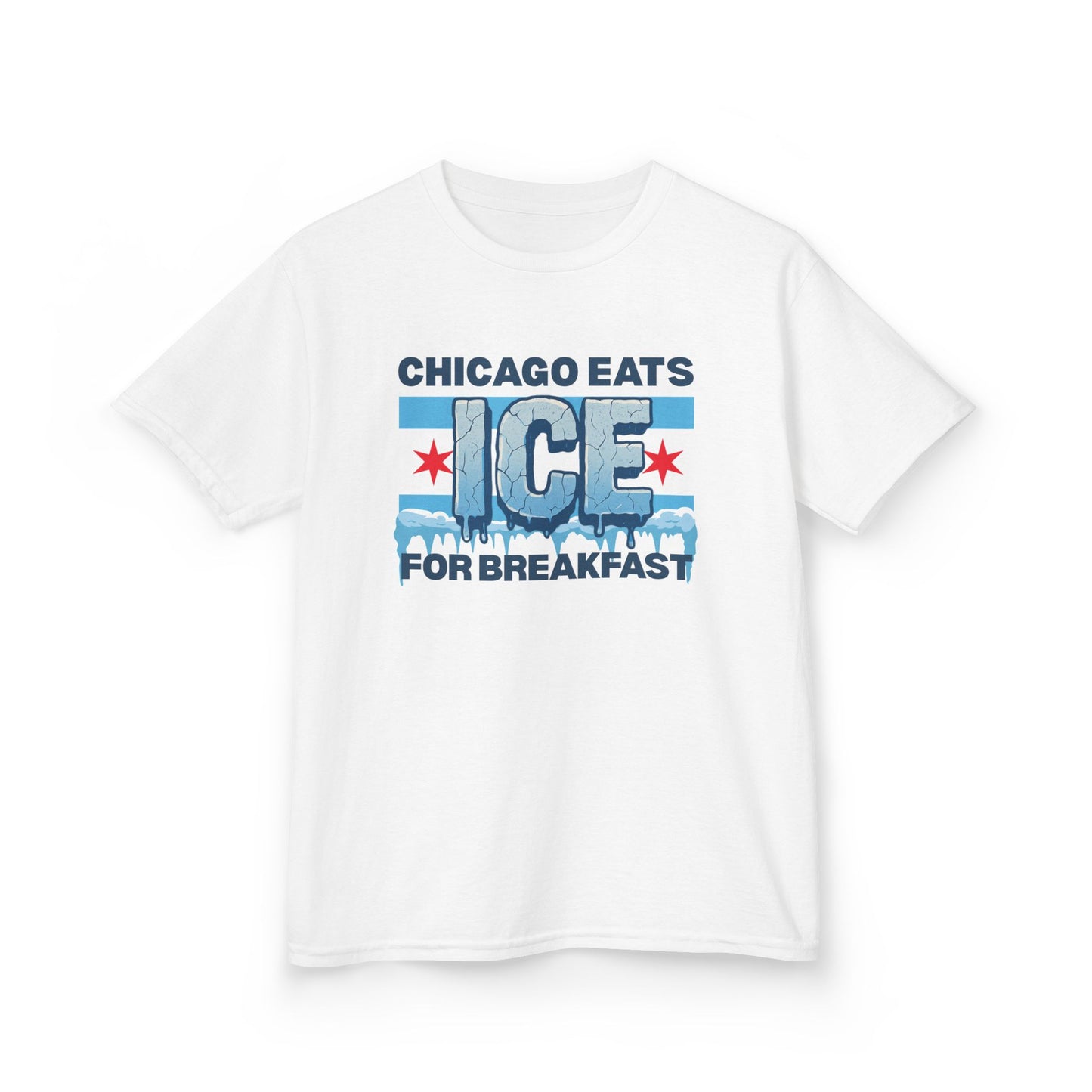 Chicago Eats Ice For Breakfast, Unisex Kids Heavy Cotton™ Tee