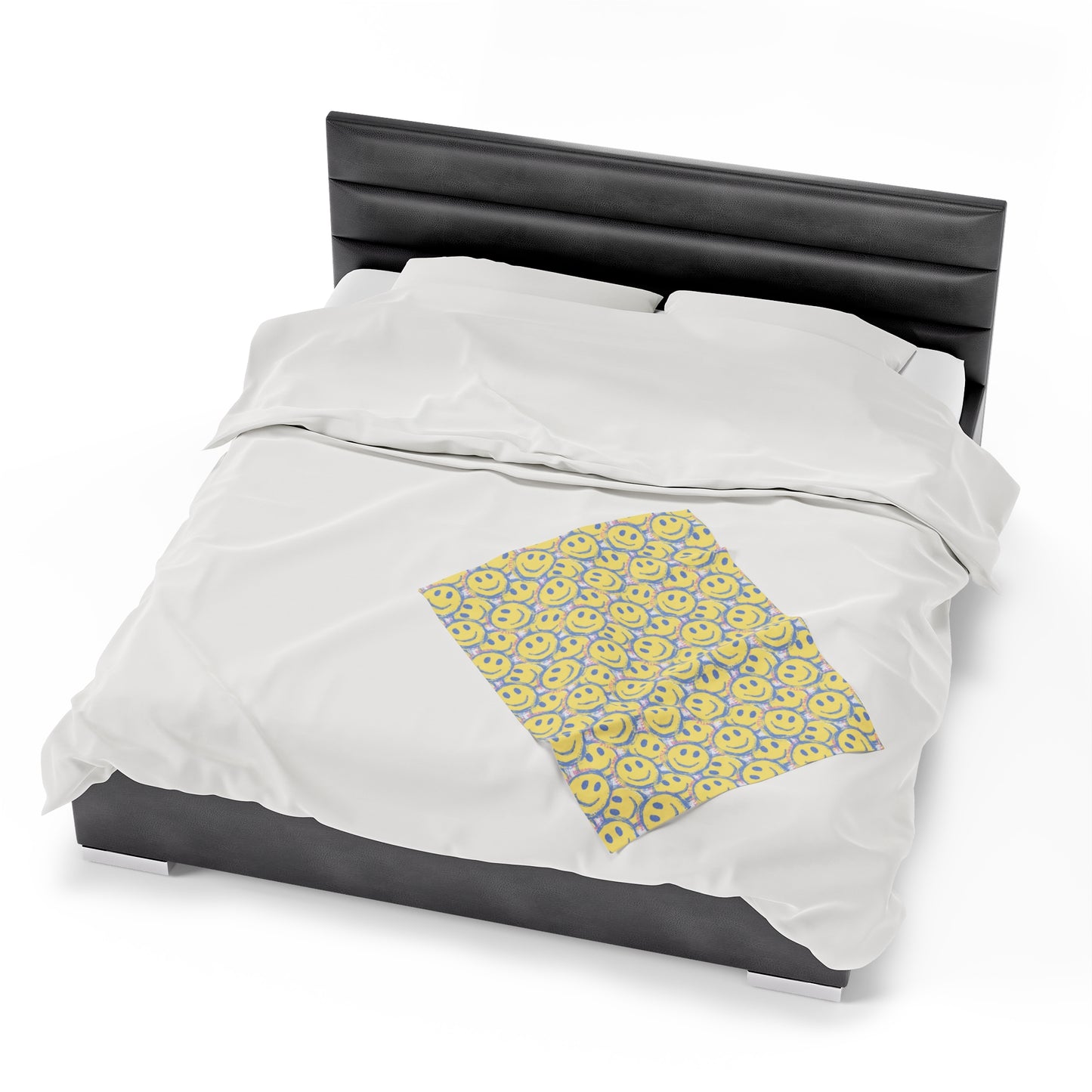 Little Bit Happy Velveteen Plush Blanket, 3 Sizes
