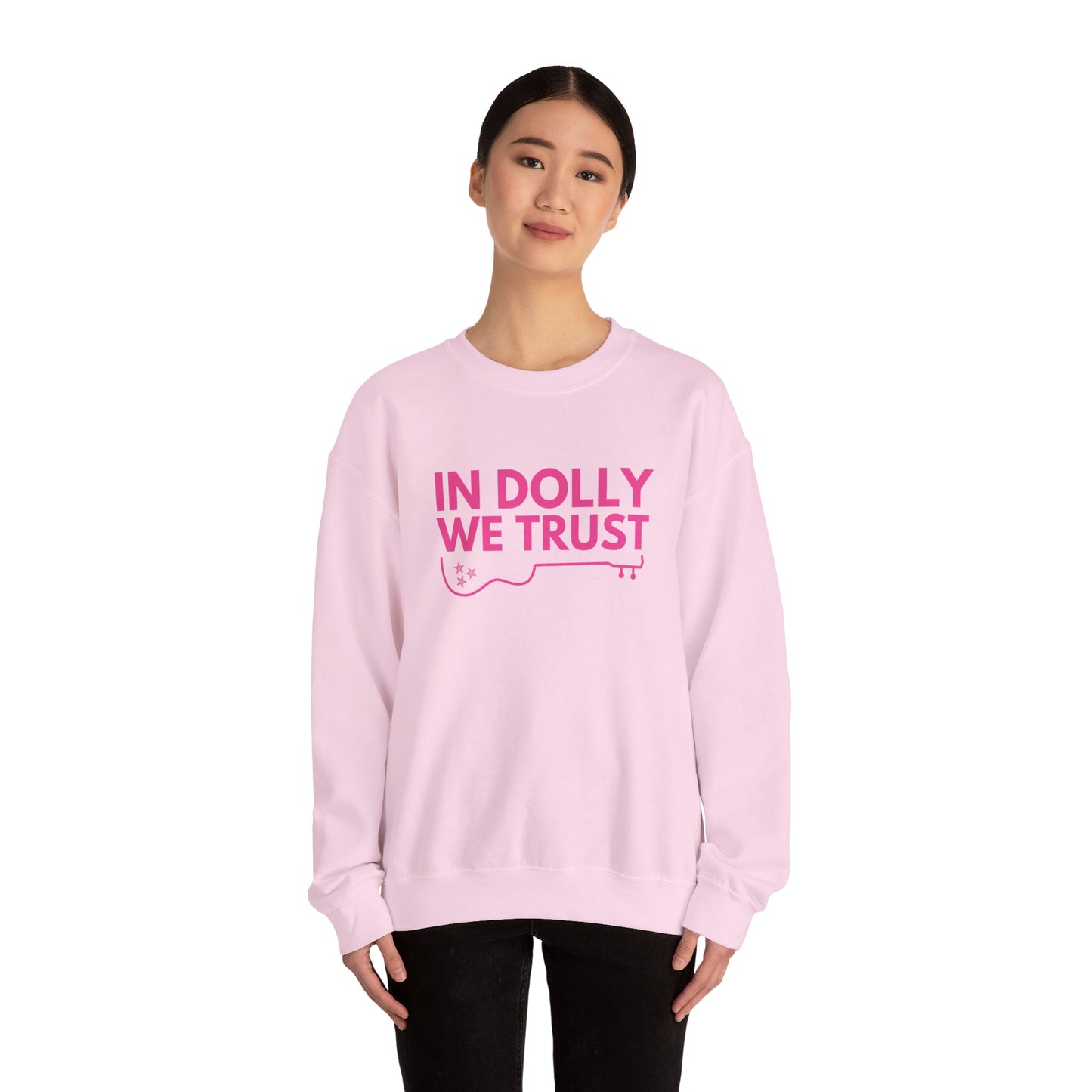 In Dolly We Trust, Unisex Heavy Blend™ Crewneck Sweatshirt