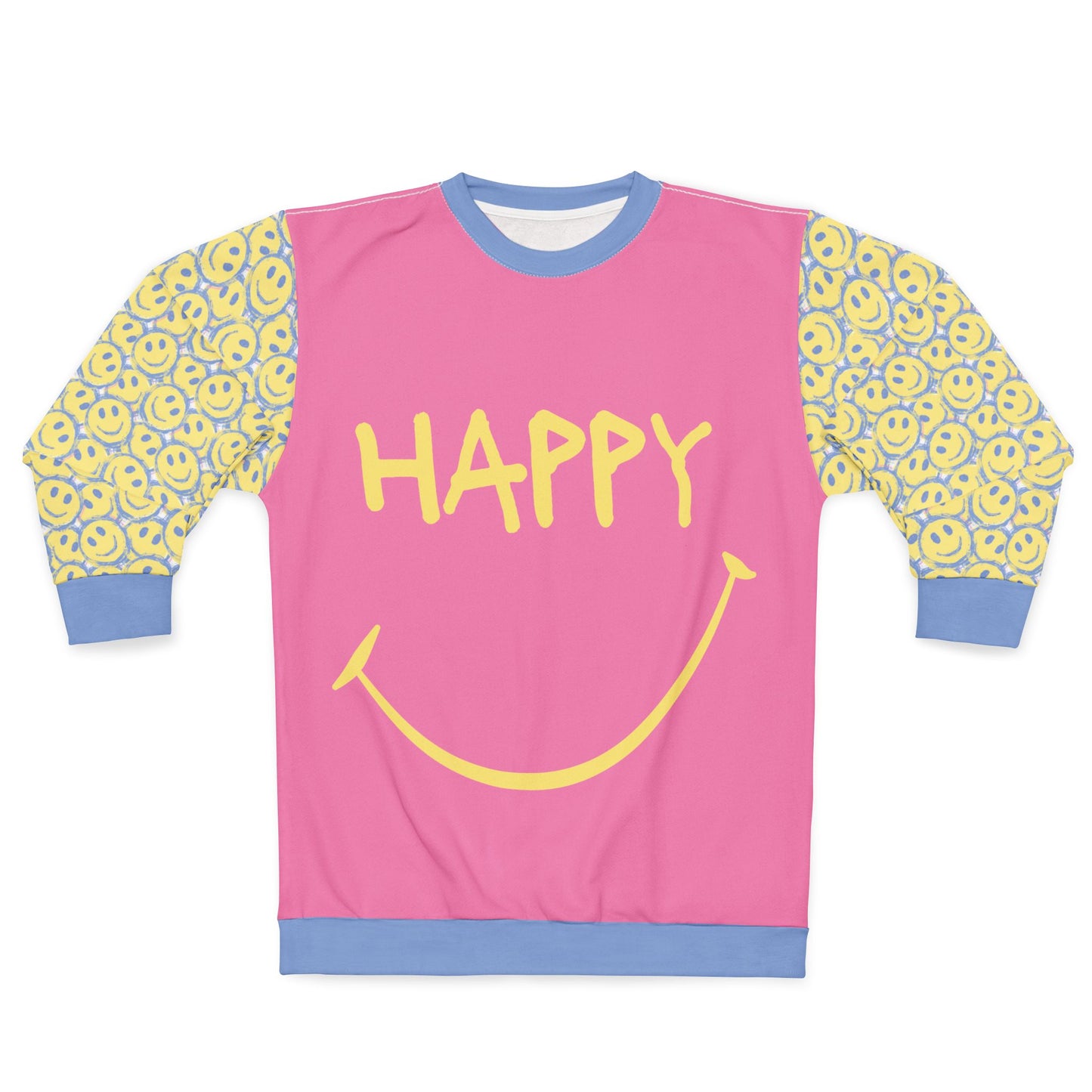 Happy Henry Sweatshirt, Unisex Pink Smiley
