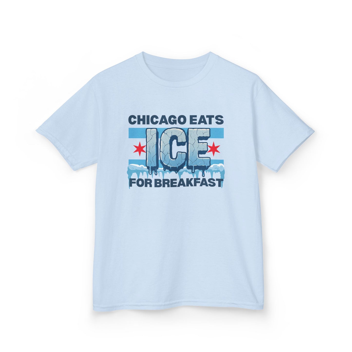 Chicago Eats Ice For Breakfast, Unisex Kids Heavy Cotton™ Tee