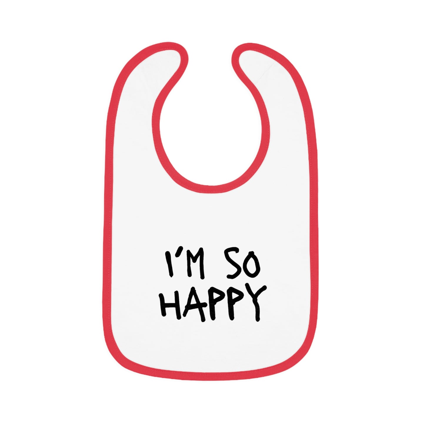 I'm So Happy Jersey Baby Bib