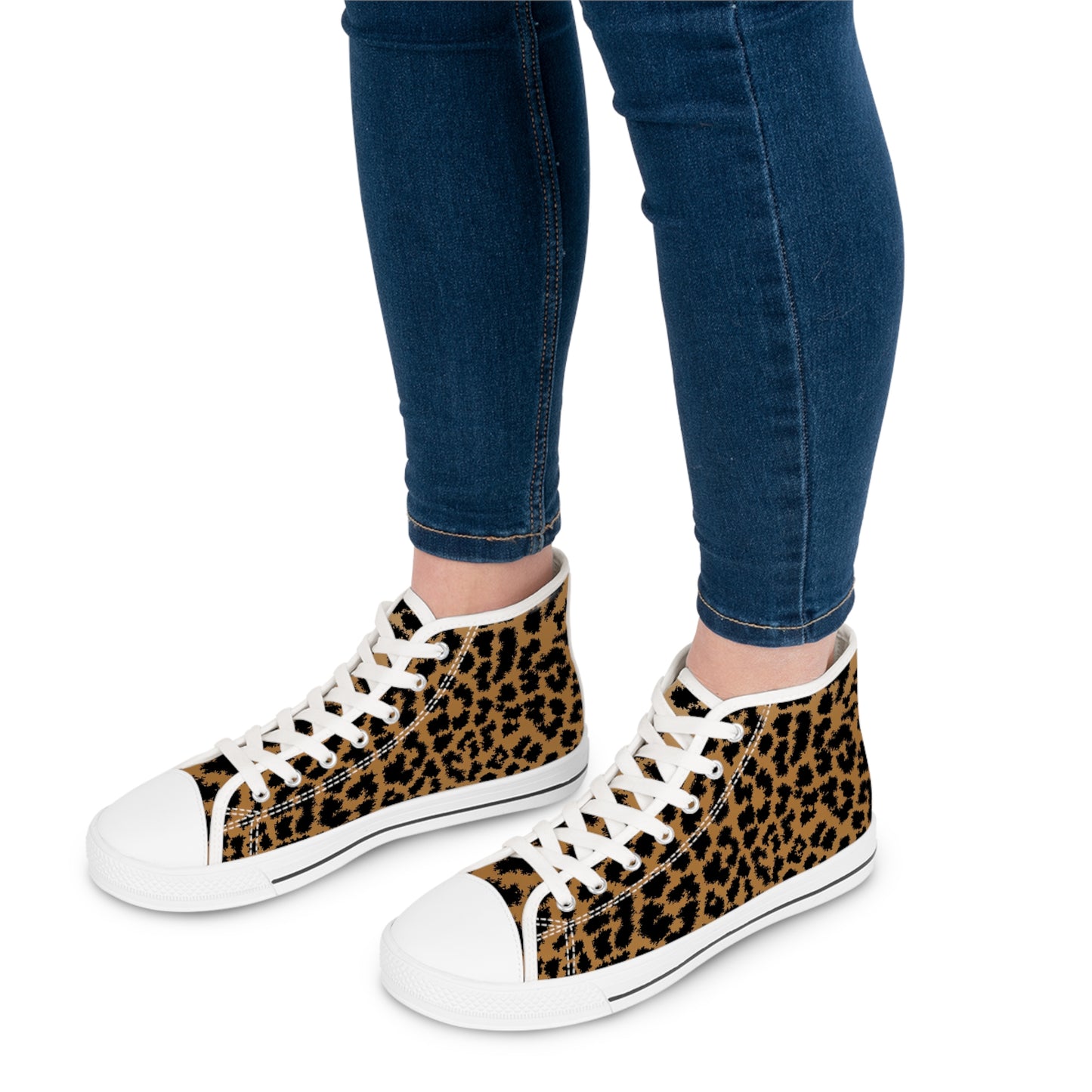 Leopard Print Women's High Top Sneakers