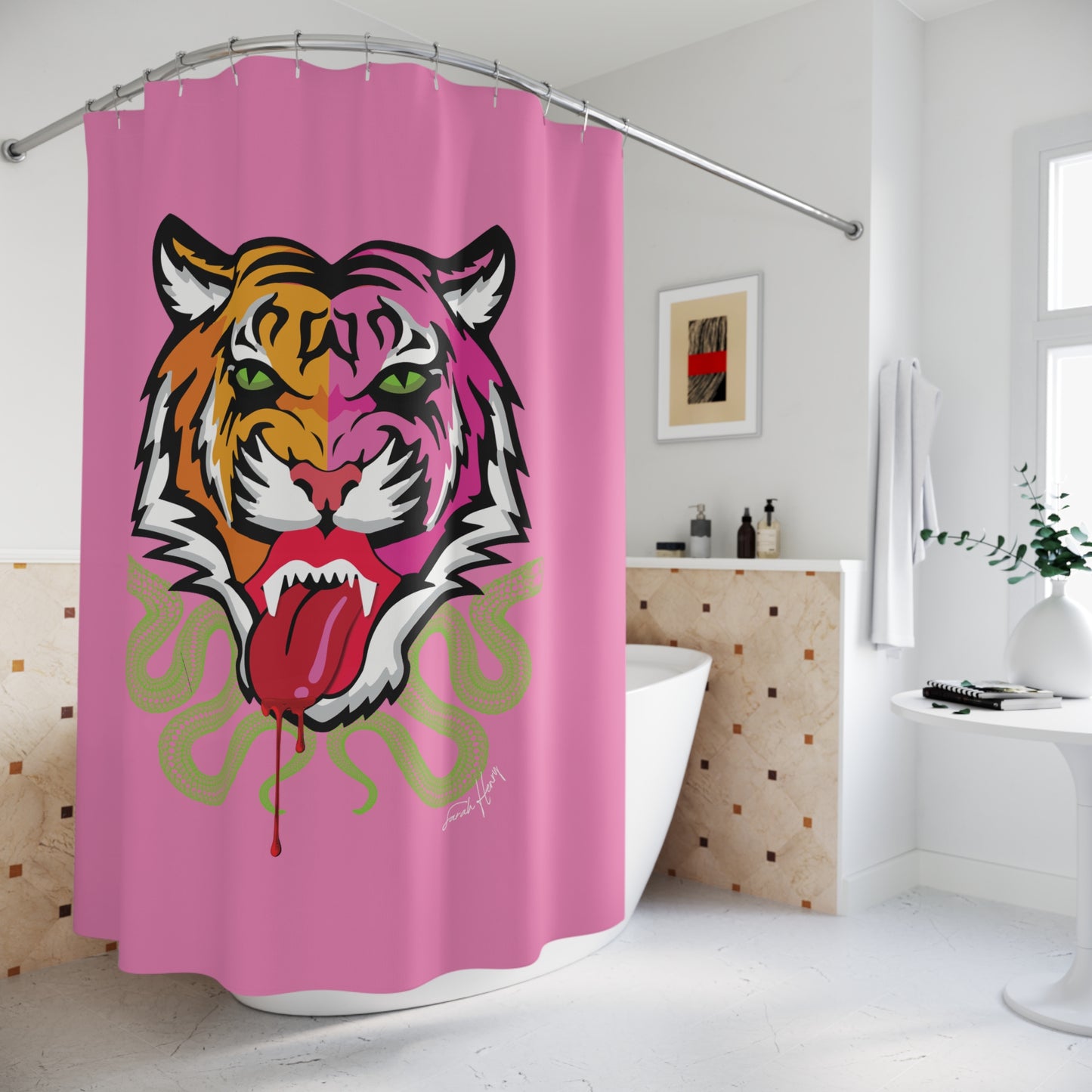Kali Shower Curtain, Pink