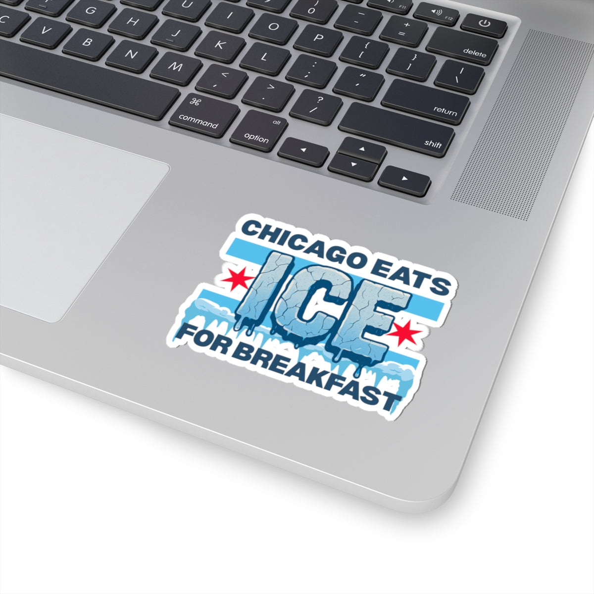 Chicago Eats Ice For Breakfast, Kiss-Cut Stickers (not waterproof)