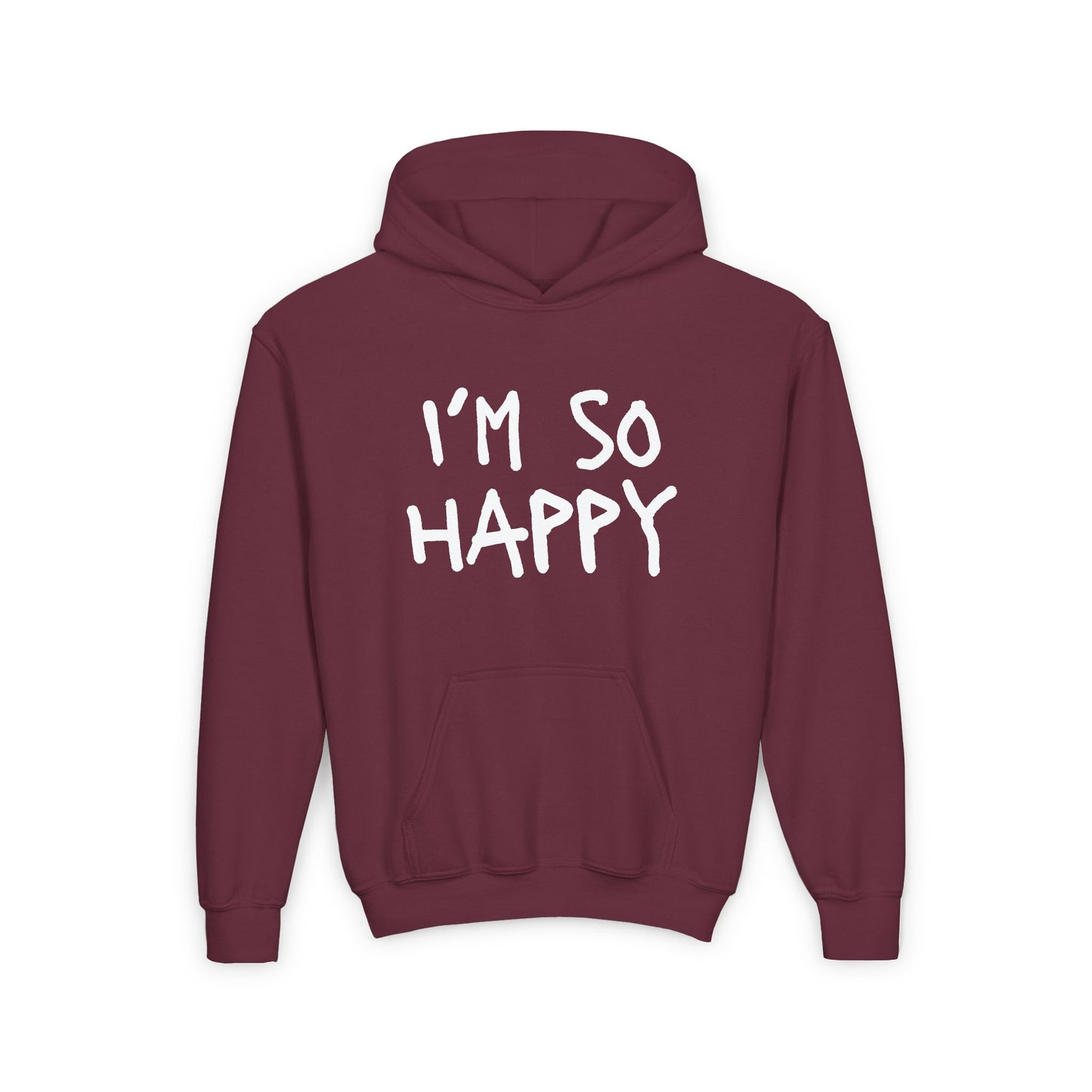 I'm So Happy Unisex Youth Heavy Blend Hooded Sweatshirt