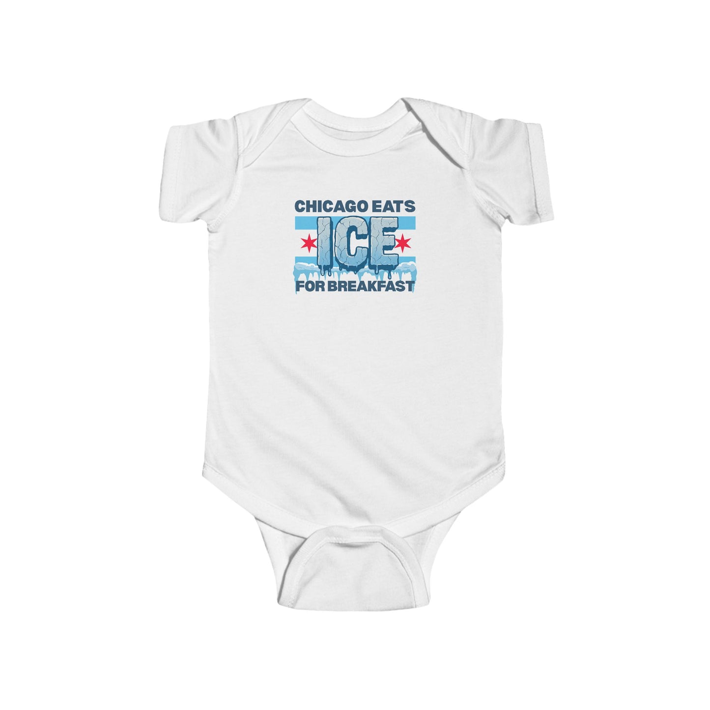 Chicago Eats Ice For Breakfast, Infant Fine Jersey Bodysuit
