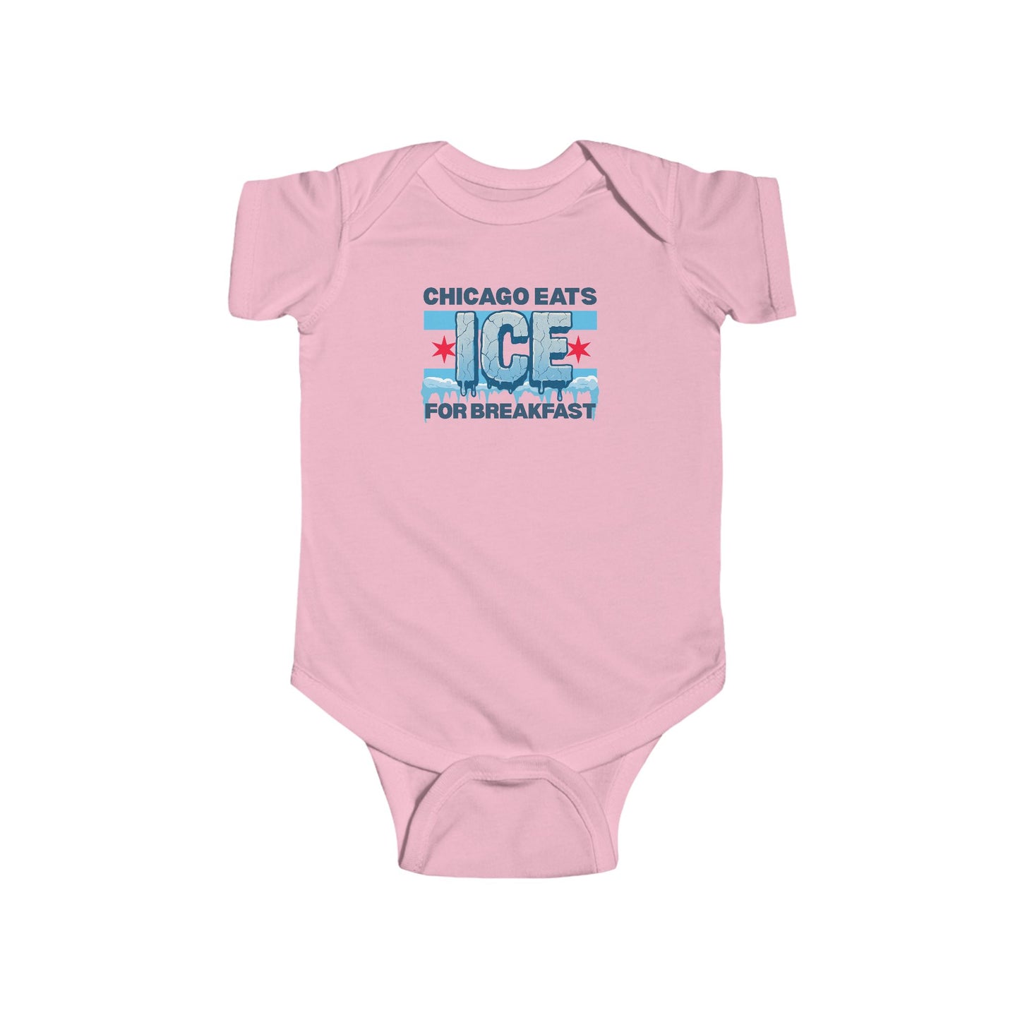 Chicago Eats Ice For Breakfast, Infant Fine Jersey Bodysuit