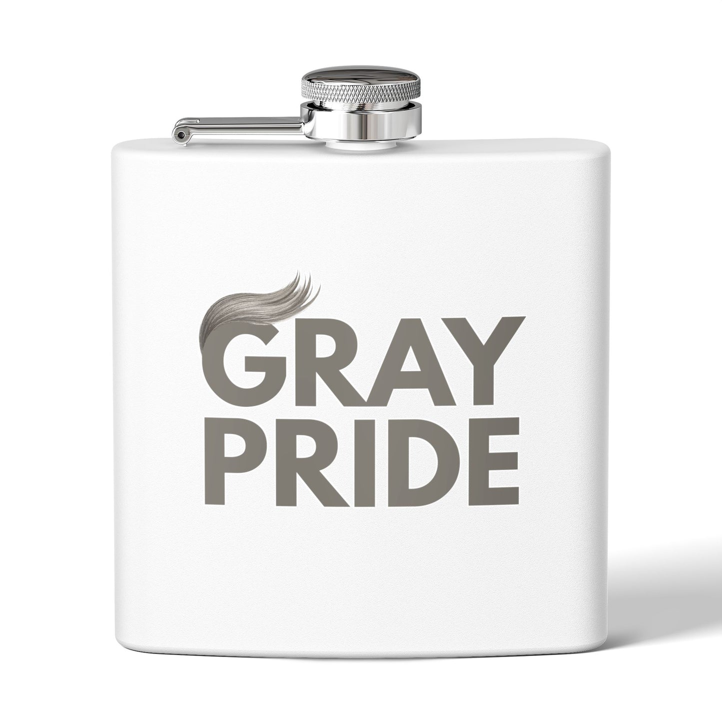 Gray Pride, Stainless Steel Flask, 6oz