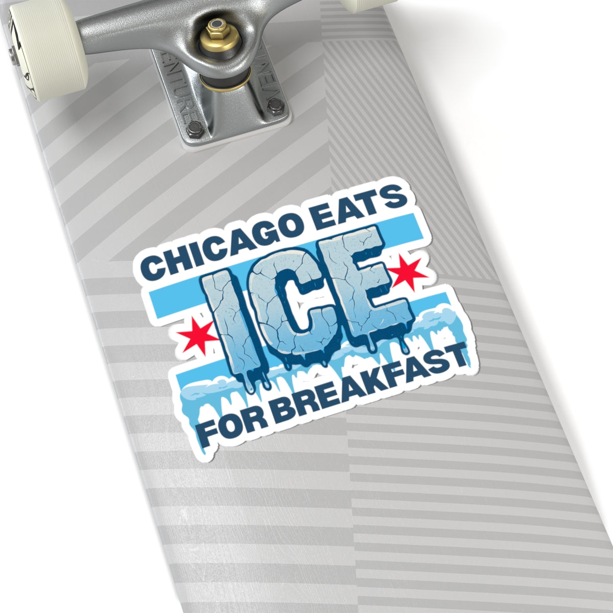 Chicago Eats Ice For Breakfast, Kiss-Cut Stickers (not waterproof)