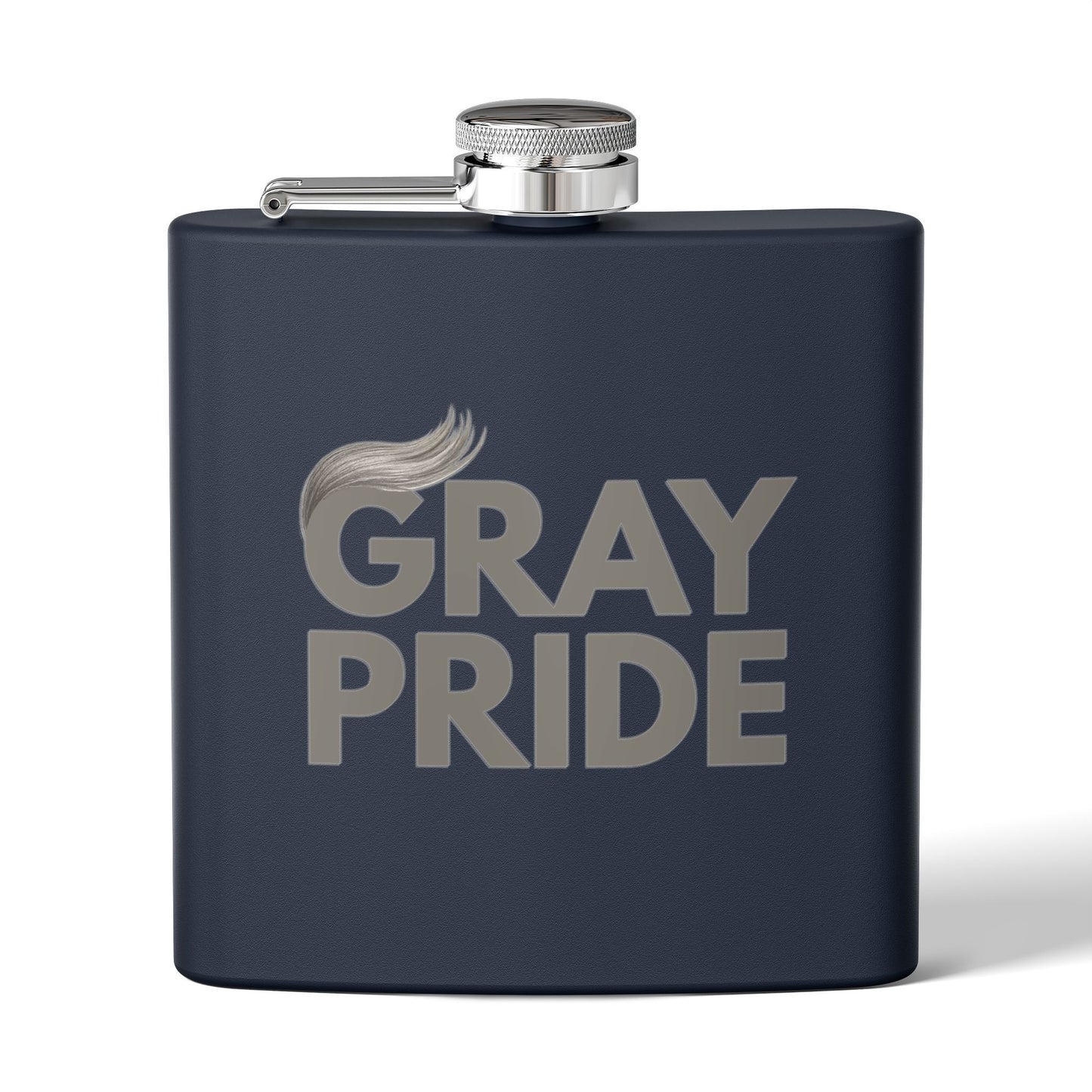 Gray Pride, Stainless Steel Flask, 6oz