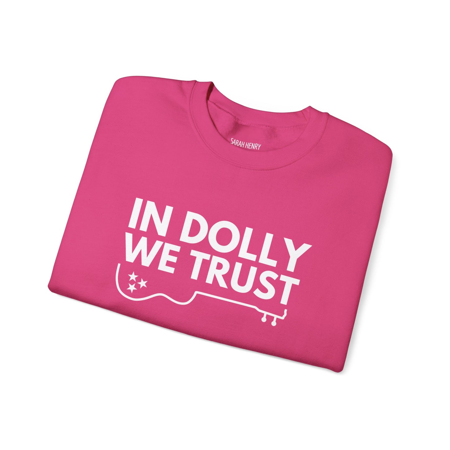 In Dolly We Trust, Unisex Heavy Blend™ Crewneck Sweatshirt