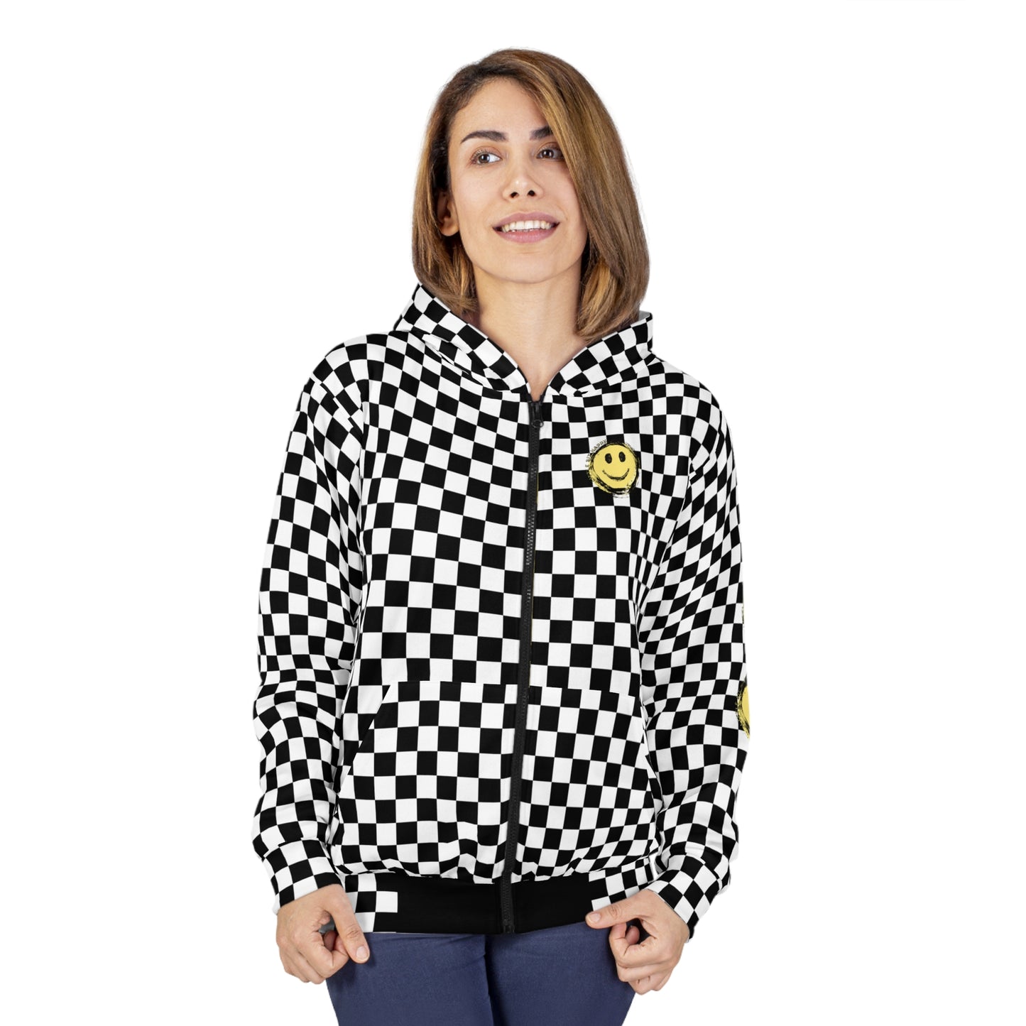 Little Bit Happy Unisex Zip Hoodie