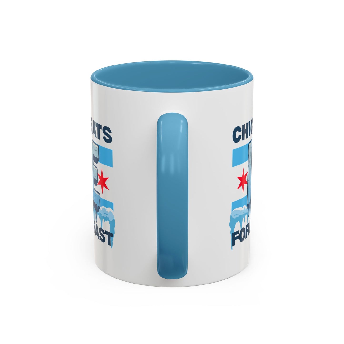 Chicago Eats Ice For Breakfast, Accent Coffee Mug (11, 15oz)