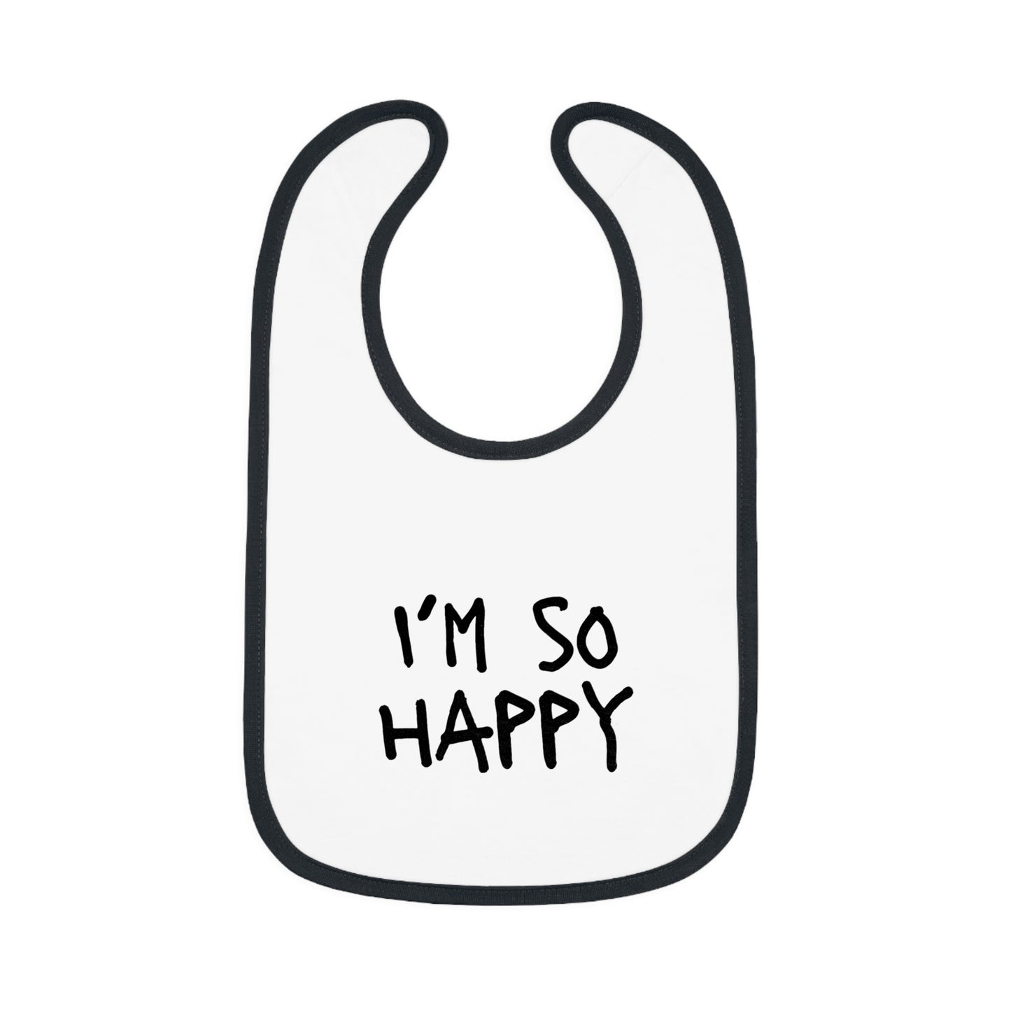 I'm So Happy Jersey Baby Bib