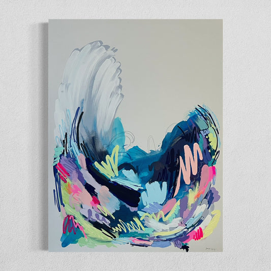 Zhaaa Zhaaa, 36"x48" Original Large Scale Abstract Art