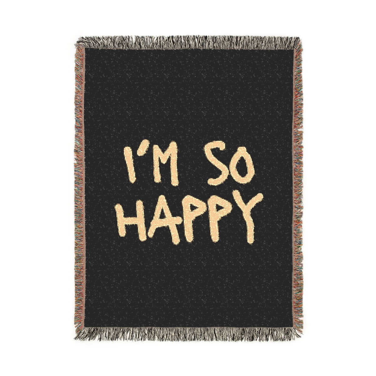 I'm So Happy Woven Blanket, 3 Sizes