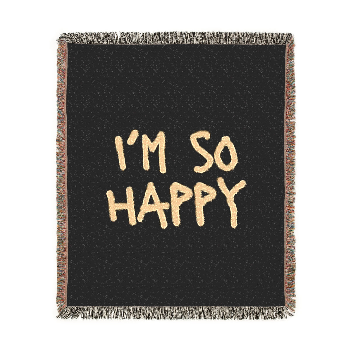I'm So Happy Woven Blanket, 3 Sizes
