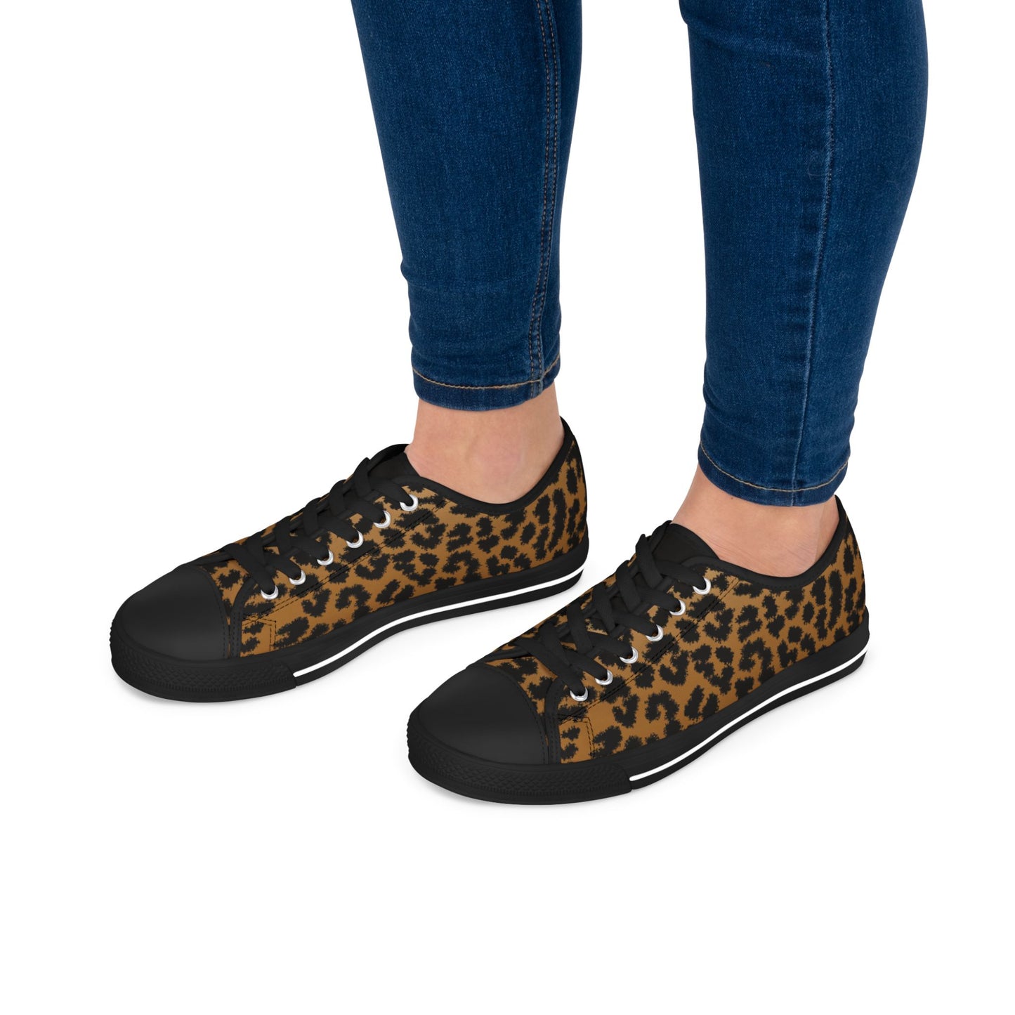 Women's Leopard Print Low Top Sneakers