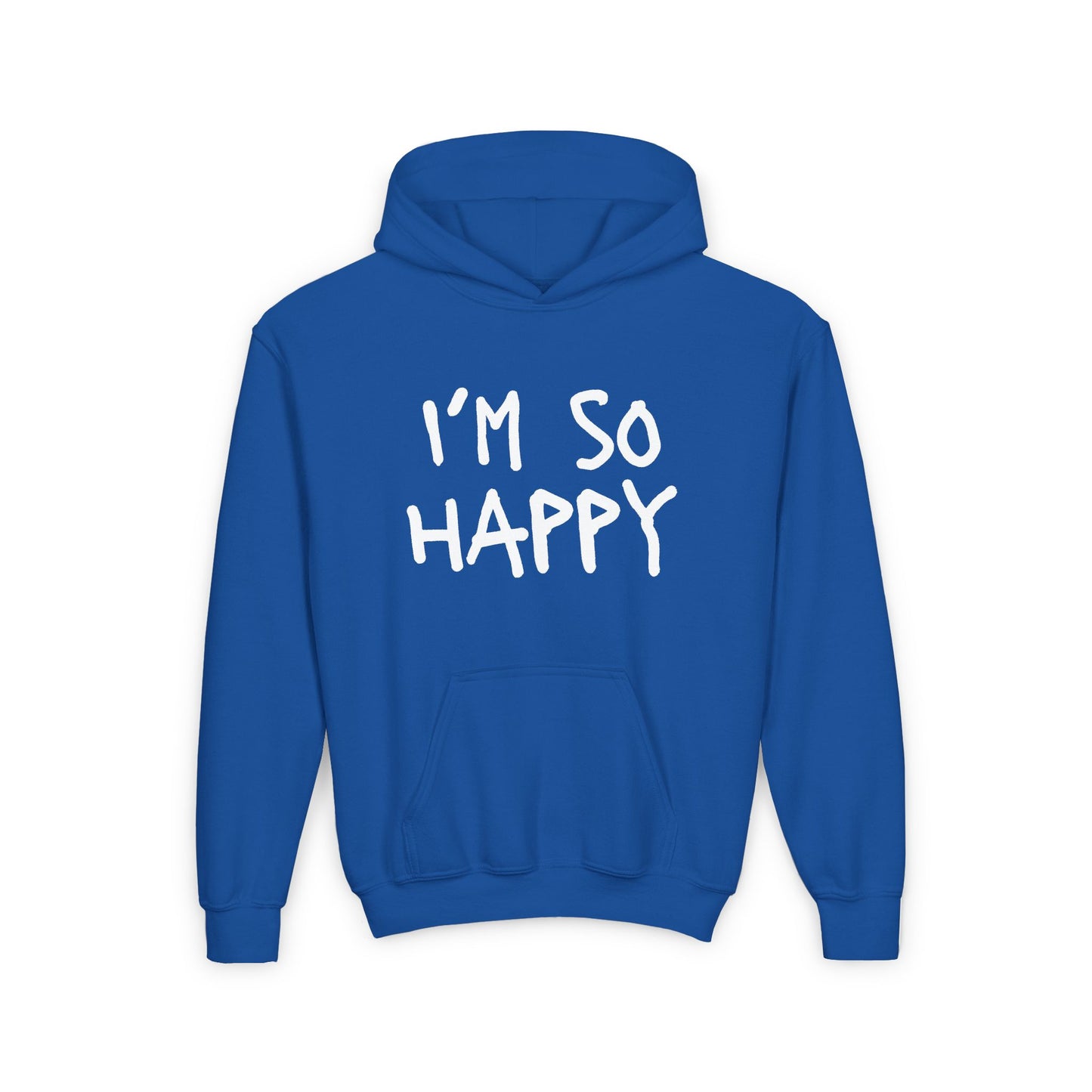 I'm So Happy Unisex Youth Heavy Blend Hooded Sweatshirt