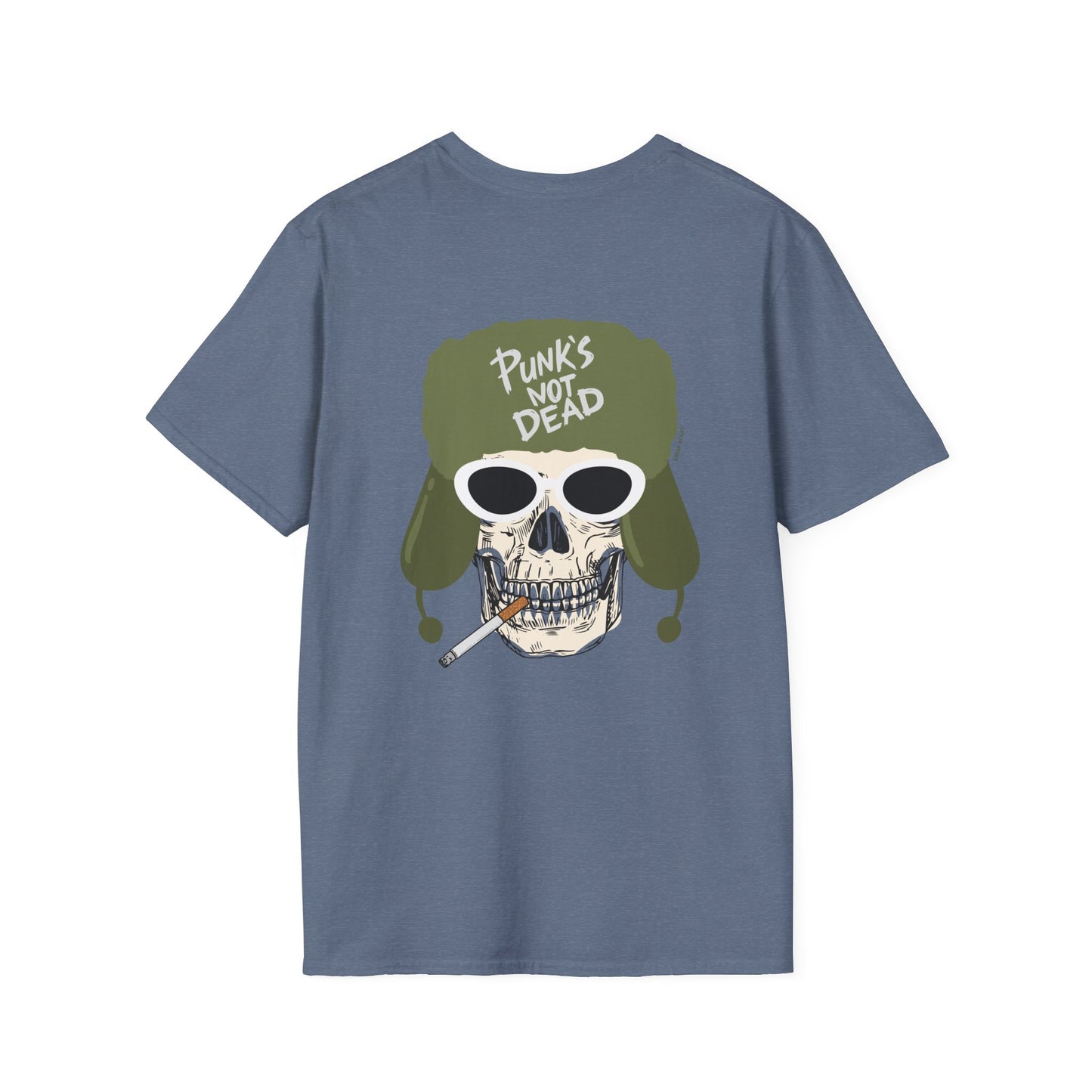 Punks Not Dead Back Graphic, Unisex Soft T-Shirt