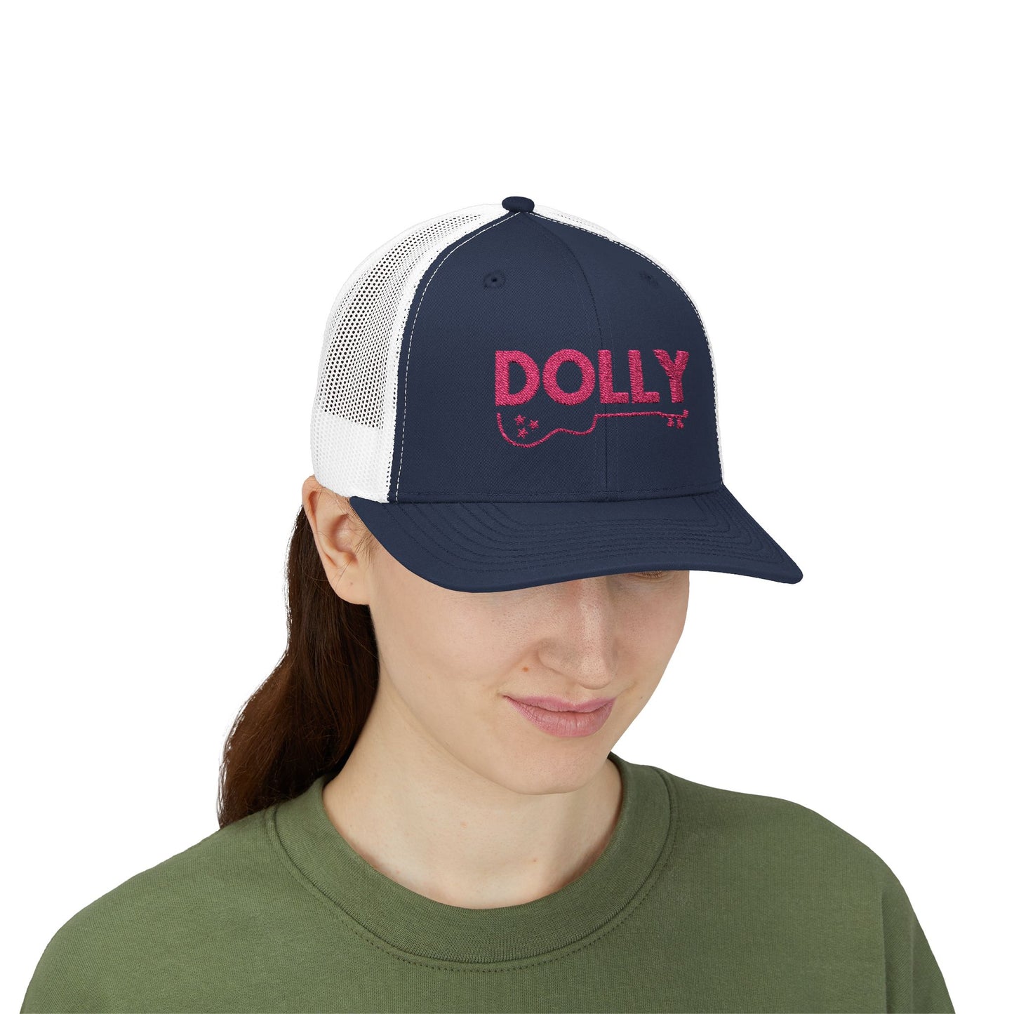 Dolly (Pink Embroidery) Snapback Trucker Cap