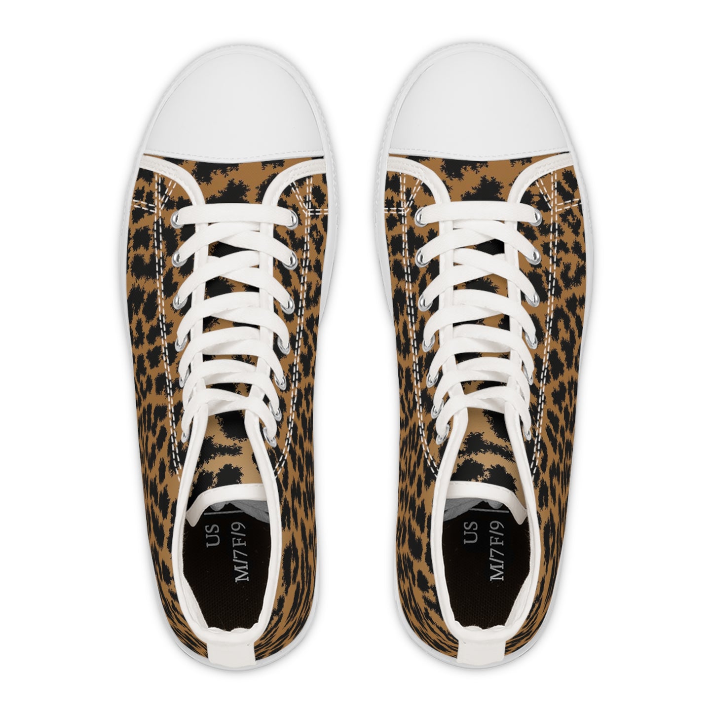 Leopard Print Women's High Top Sneakers