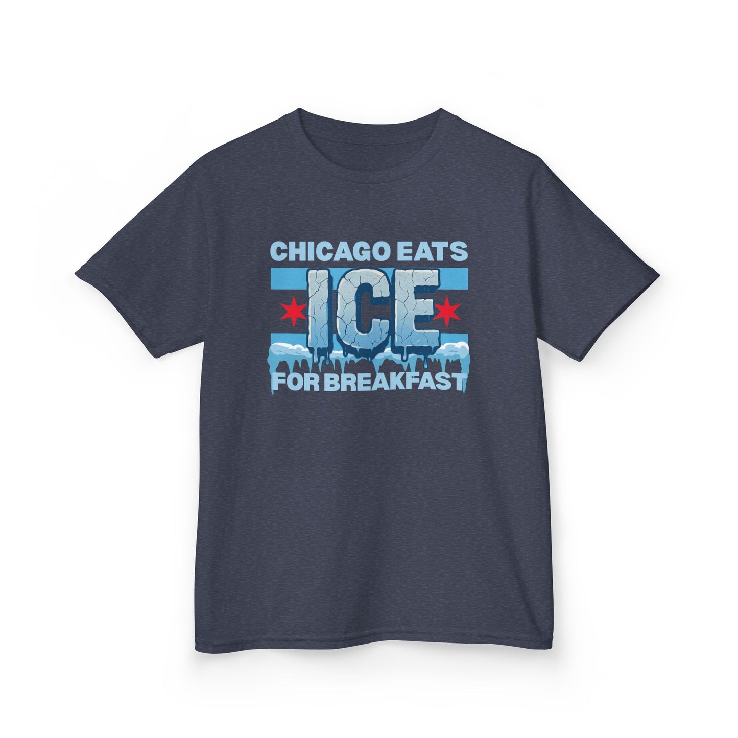 Chicago Eats Ice For Breakfast, Unisex Kids Heavy Cotton™ Tee