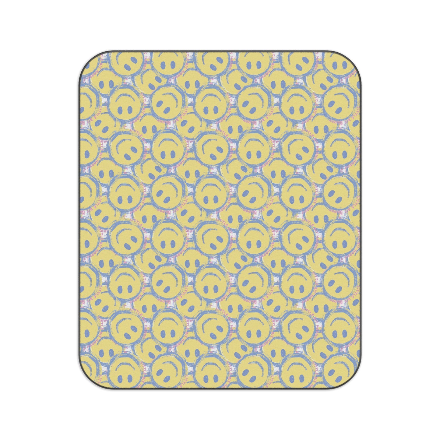 Little Bit Happy Picnic Blanket, Yellow and Pink