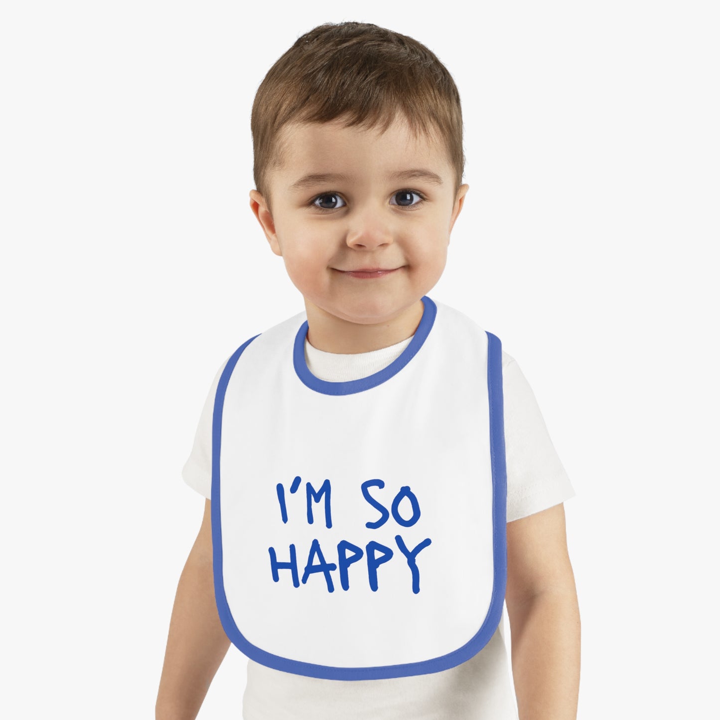 I'm So Happy Jersey Baby Bib