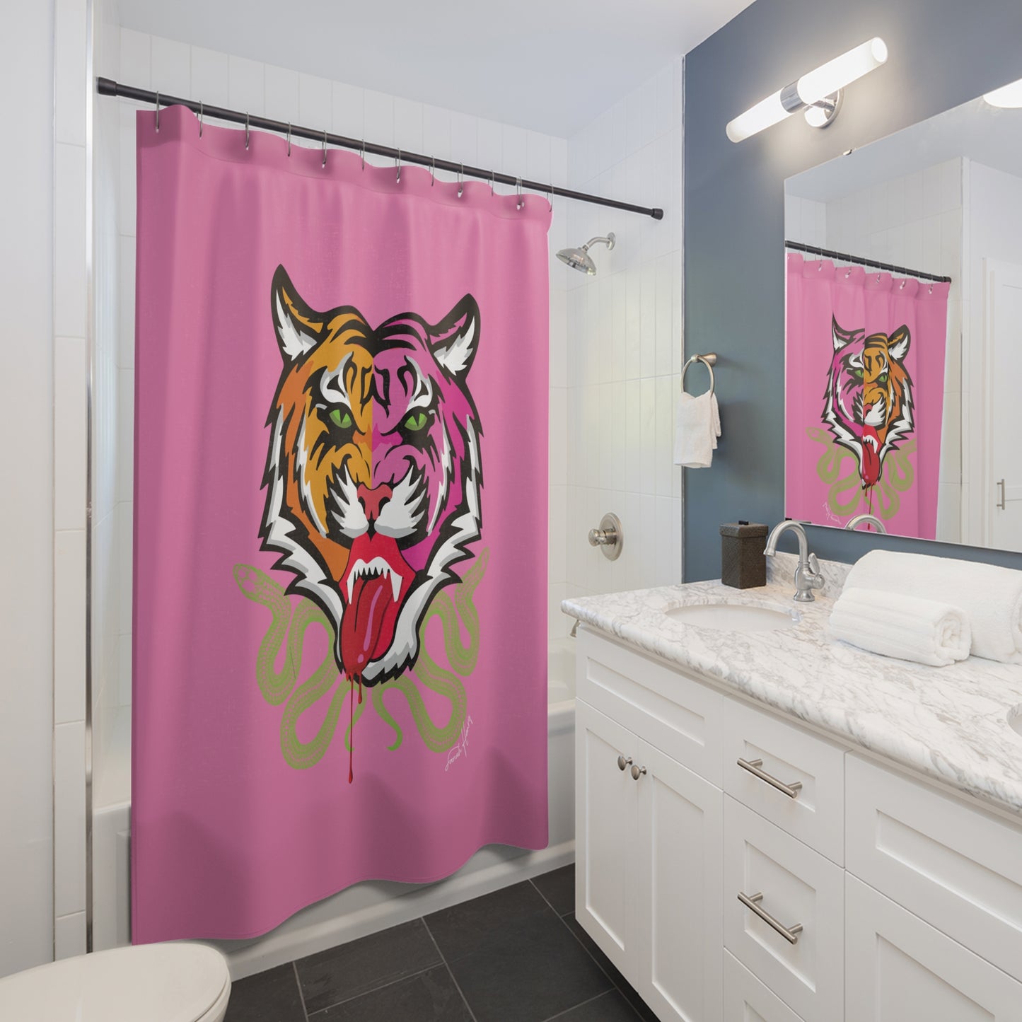 Kali Shower Curtain, Pink