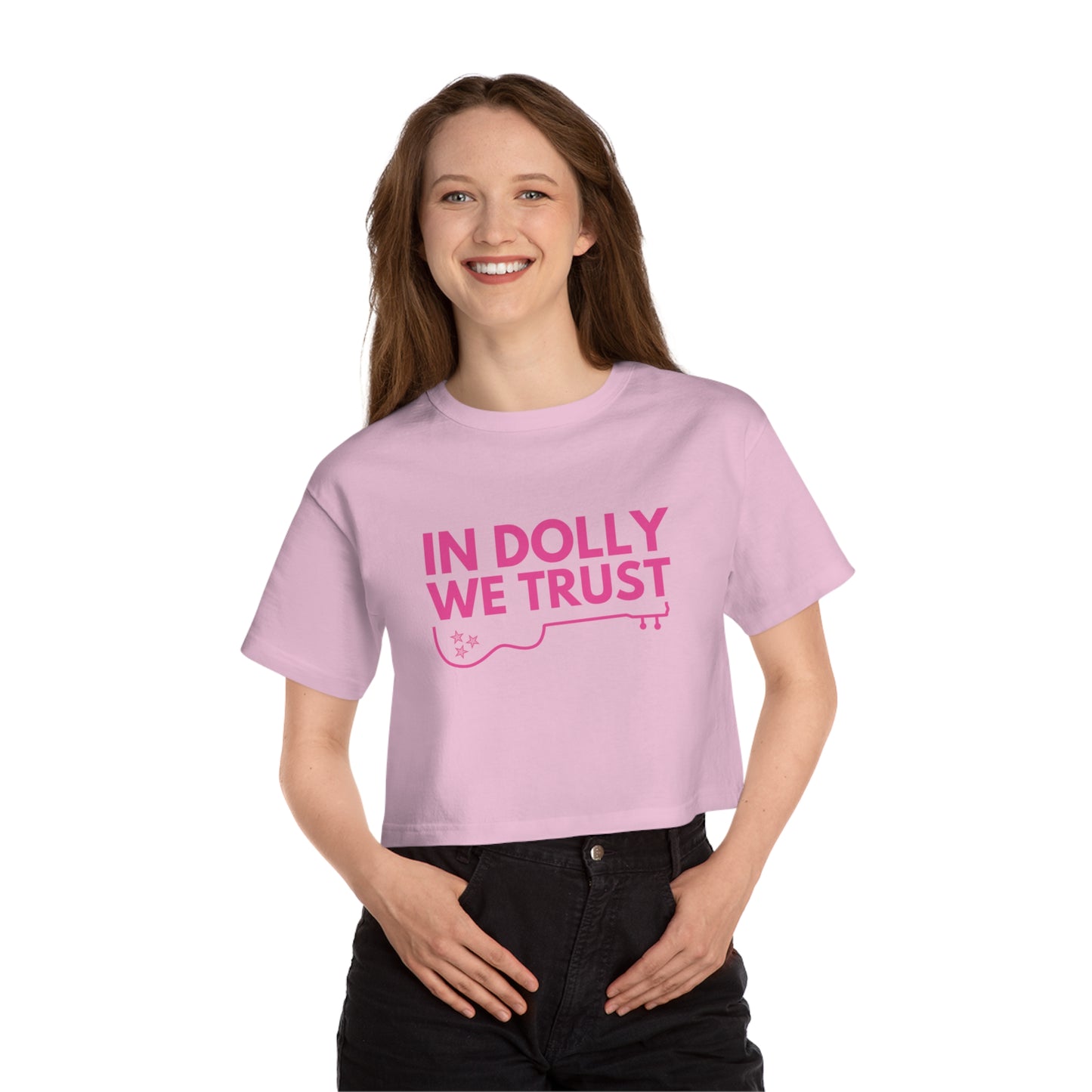 In Dolly We Trust, Champion Women's Heritage Cropped T-Shirt