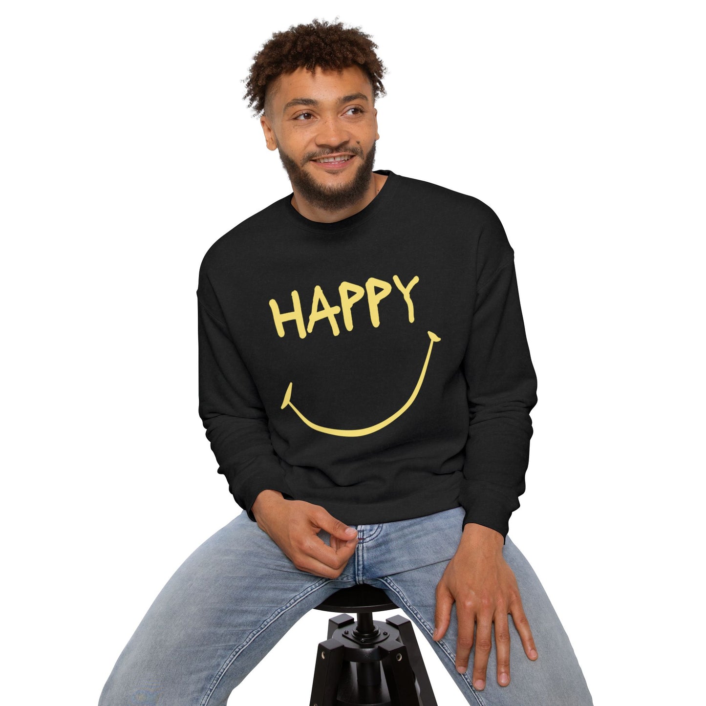 Little Bit Happy Unisex Drop Shoulder Sweatshirt
